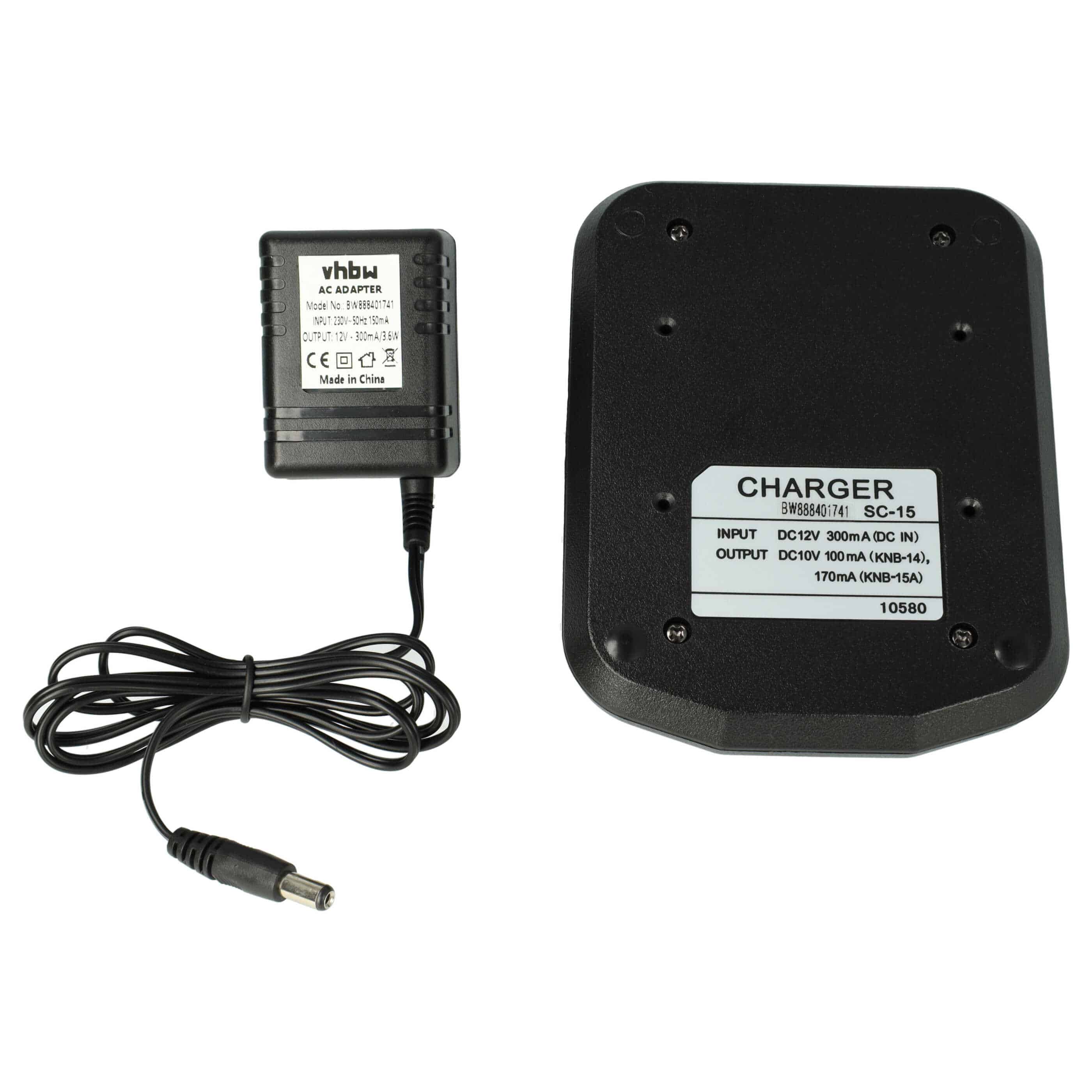 Charger Suitable for Kenwood CP-213 Radio Batteries - 15 V, 1.0 A