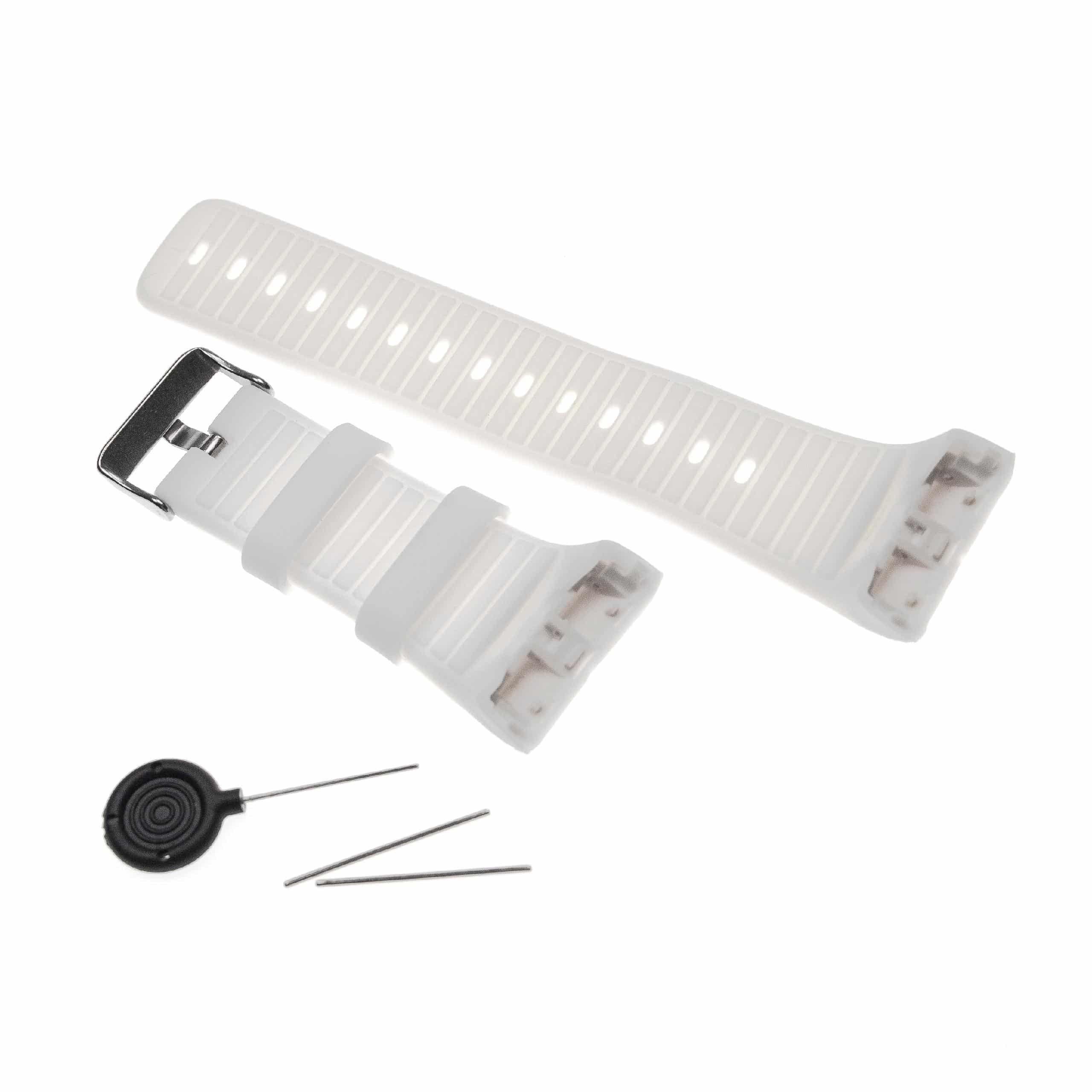 cinturino per Polar Smartwatch - 14,5 + 8,9 cm lunghezza, 34mm ampiezza, silicone, bianco