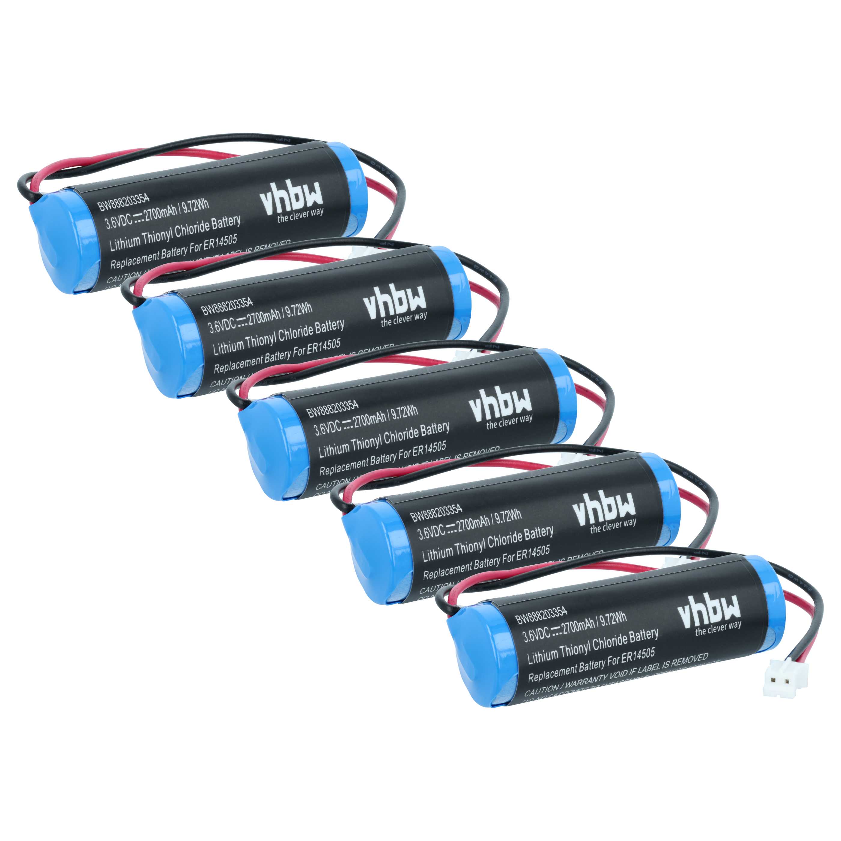 Gaswarngerät-Batterie (5 Stück) als Ersatz für Dräger 8326856, 8326186 für Dräger - 2700mAh 3,6V Li-SOCl2