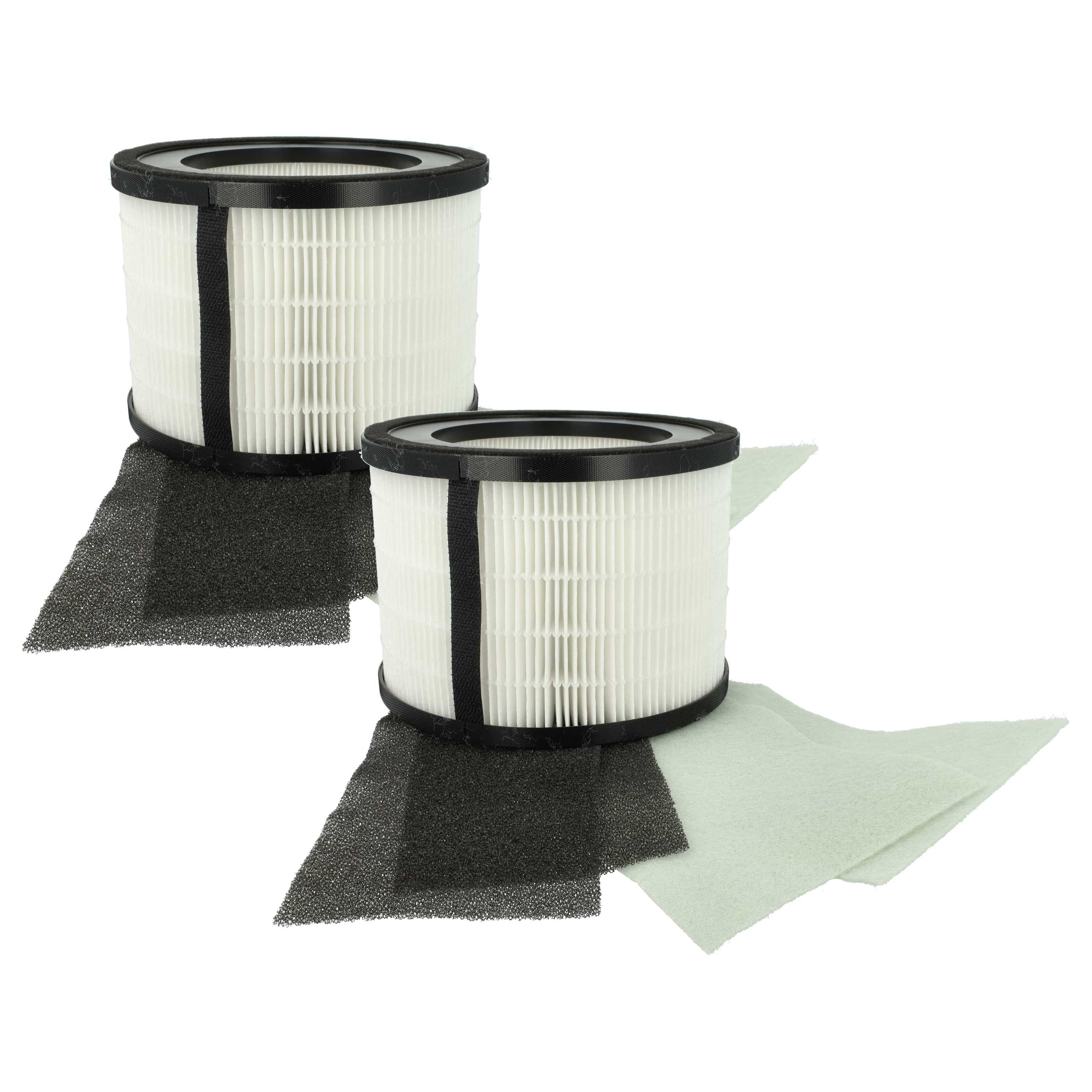 2x Filter as Replacement for Leitz 2415142, 2415107 - Pre Filter + HEPA + Activated Carbon