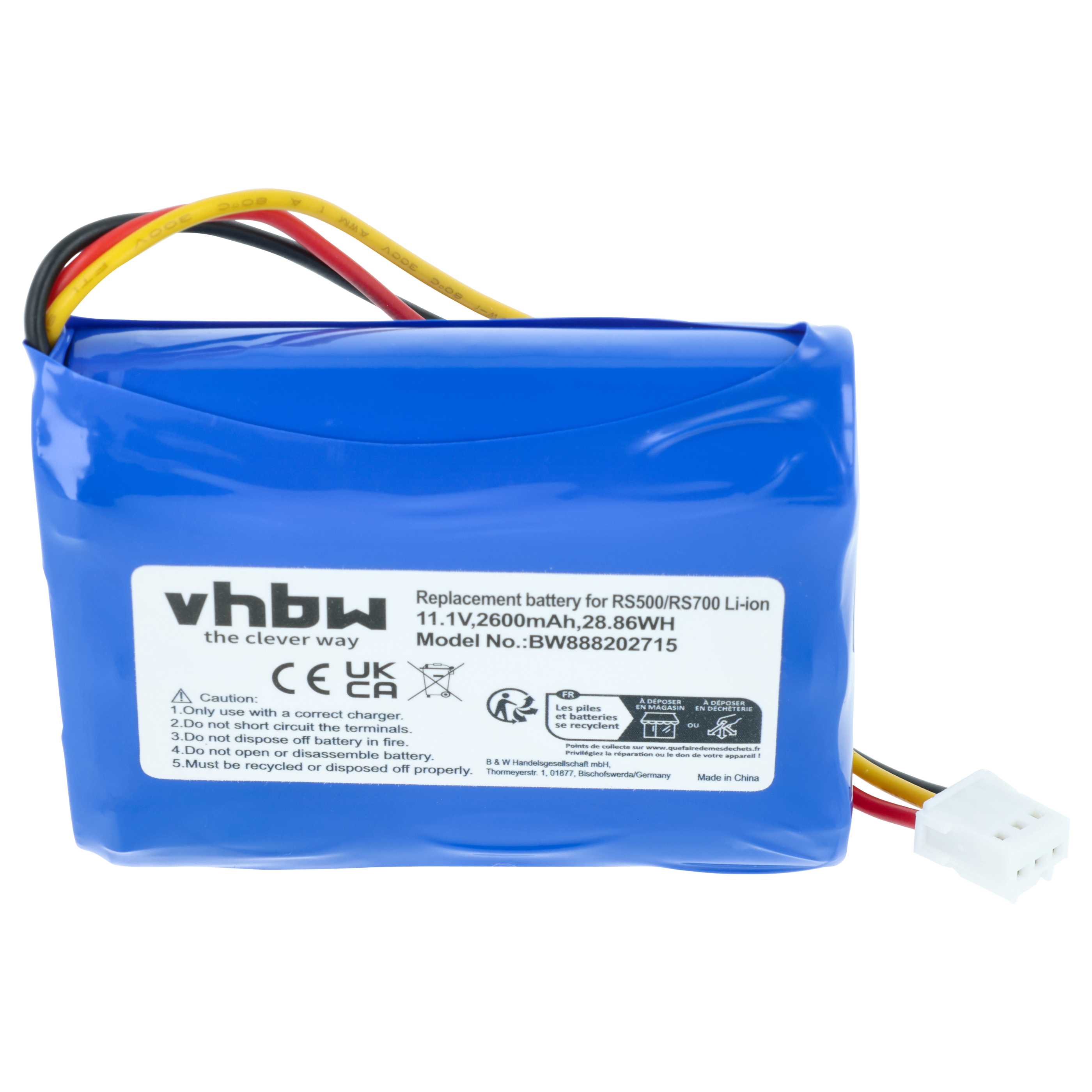 Battery replaces Moneual 12J001609 for Moneual 2600mAh, 11.1V, Li-Ion