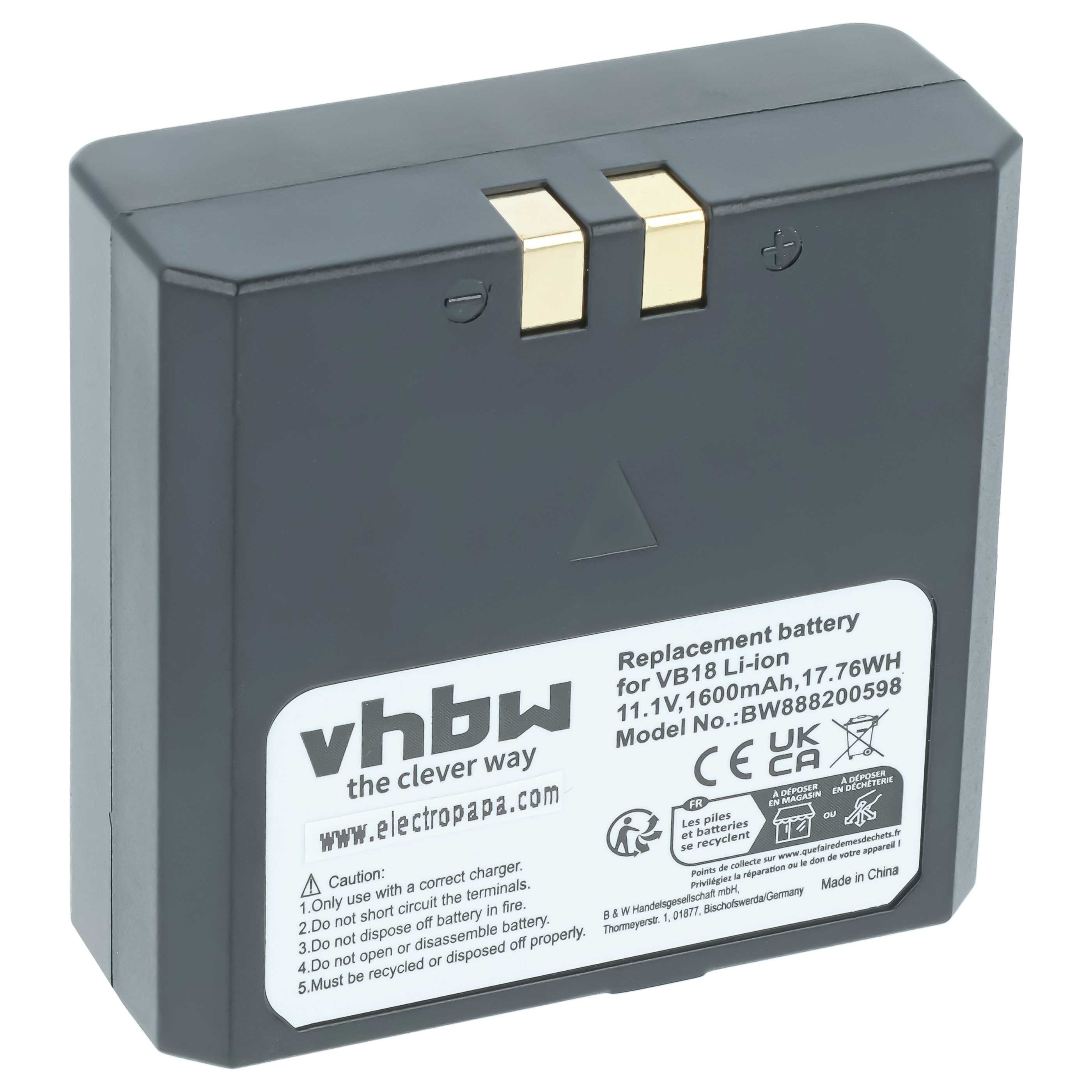 Camera Flash Unit Battery replaces Flashpoint FPLFSMZLRB - 1600 mAh 11.1 V Li-Ion
