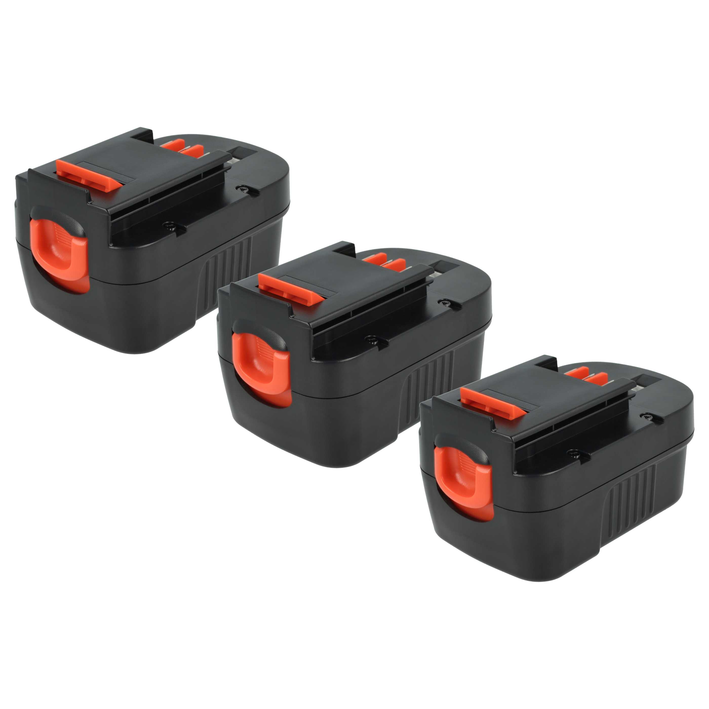 3x Battery replaces Black & Decker A14, 499936-34, 499936-35 Electric Power Tool - 3300 mAh, 14.4 V, NiMH