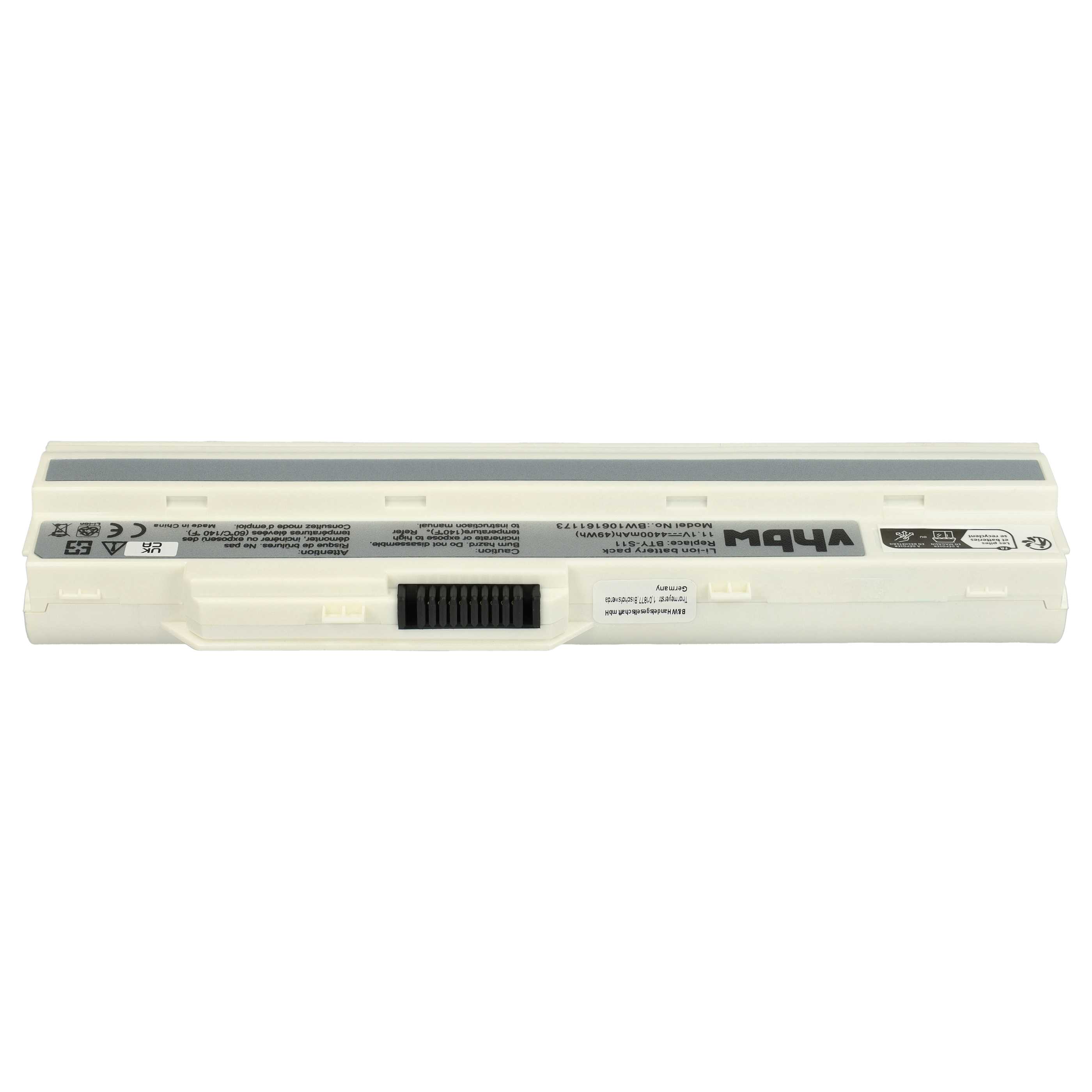 Notebook Battery Replacement for Medion BTY-S11 - 4400mAh 11.1V Li-Ion, white
