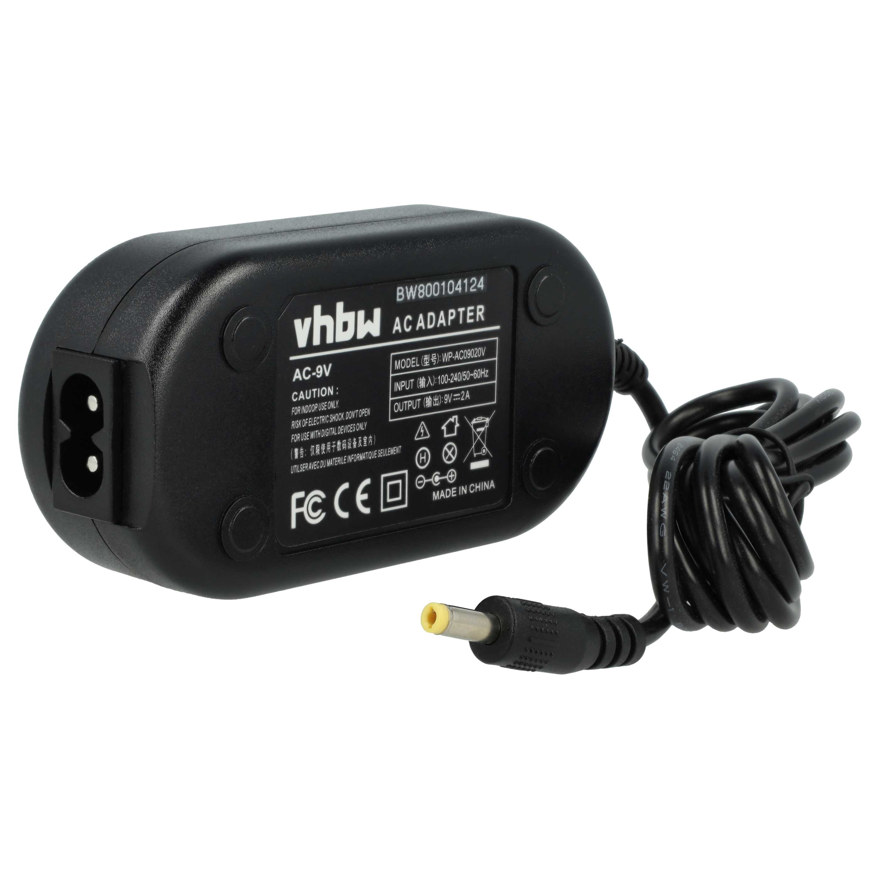 Power Supply replaces AC-9X AC-9VX AC-9V CPW126 for Camera + DC Coupler as Fujifilm - 2 m, 9 V 2.0 A