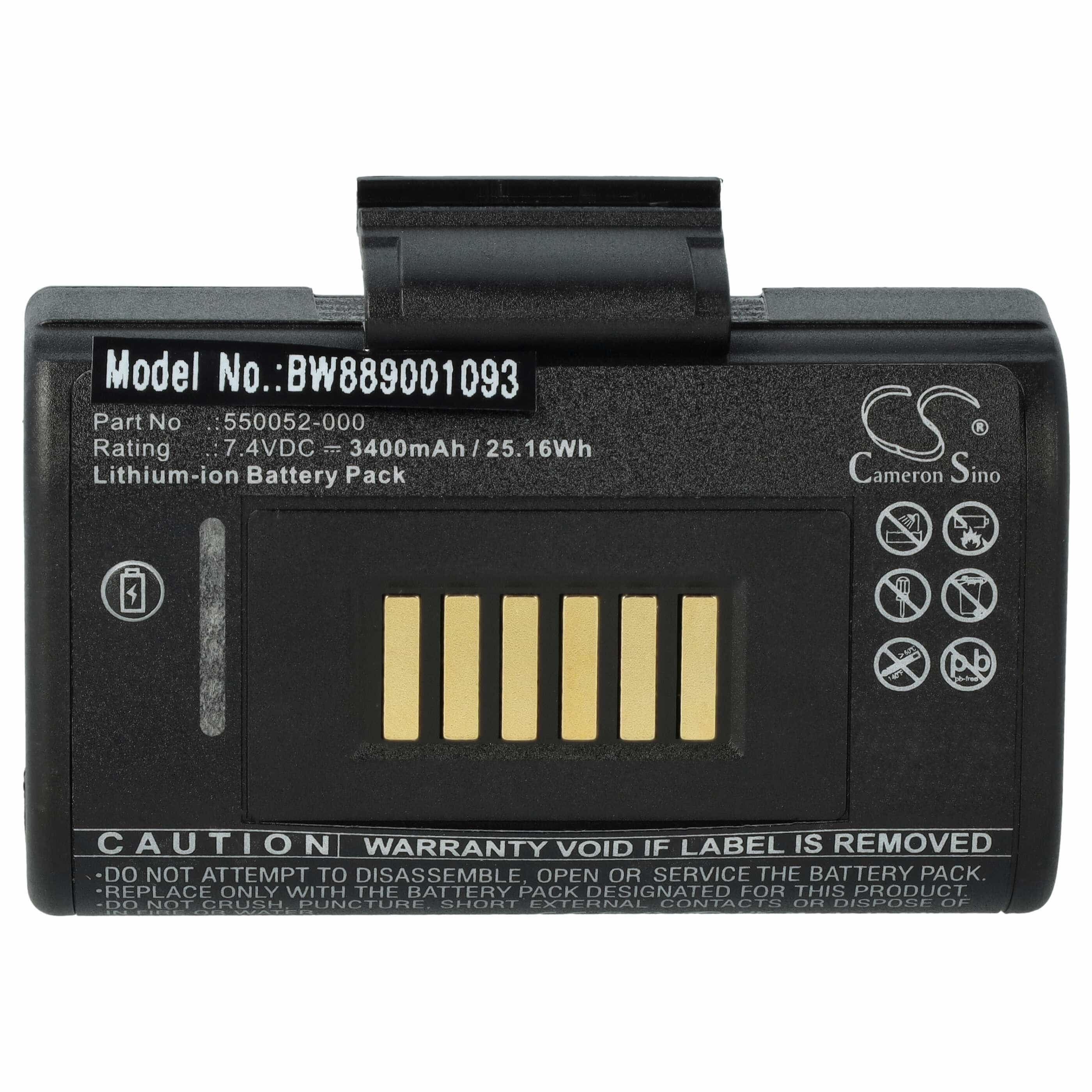Akumulator do drukarki / drukarki etykiet zamiennik Datamax 550052-000 - 3400 mAh 7,4 V Li-Ion