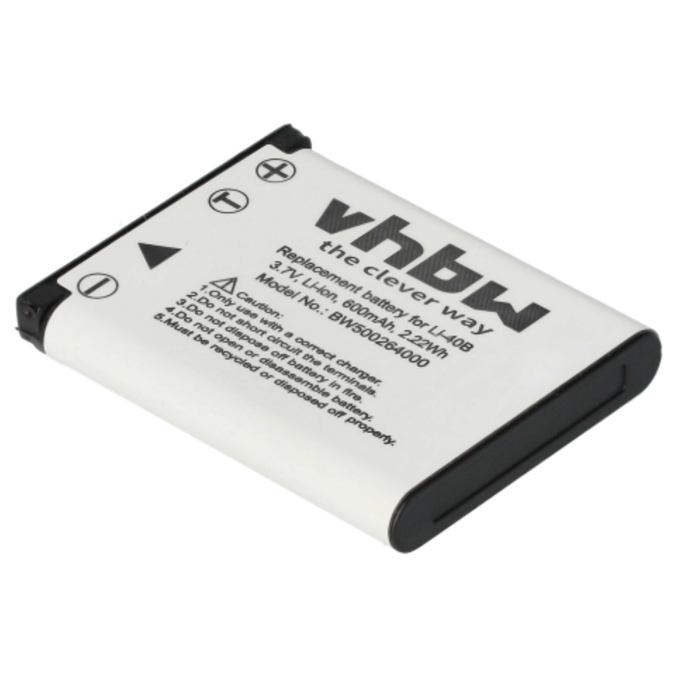Battery Replacement for Fuji / Fujifilm NP-45A, NP-45 - 600mAh, 3.7V, Li-Ion