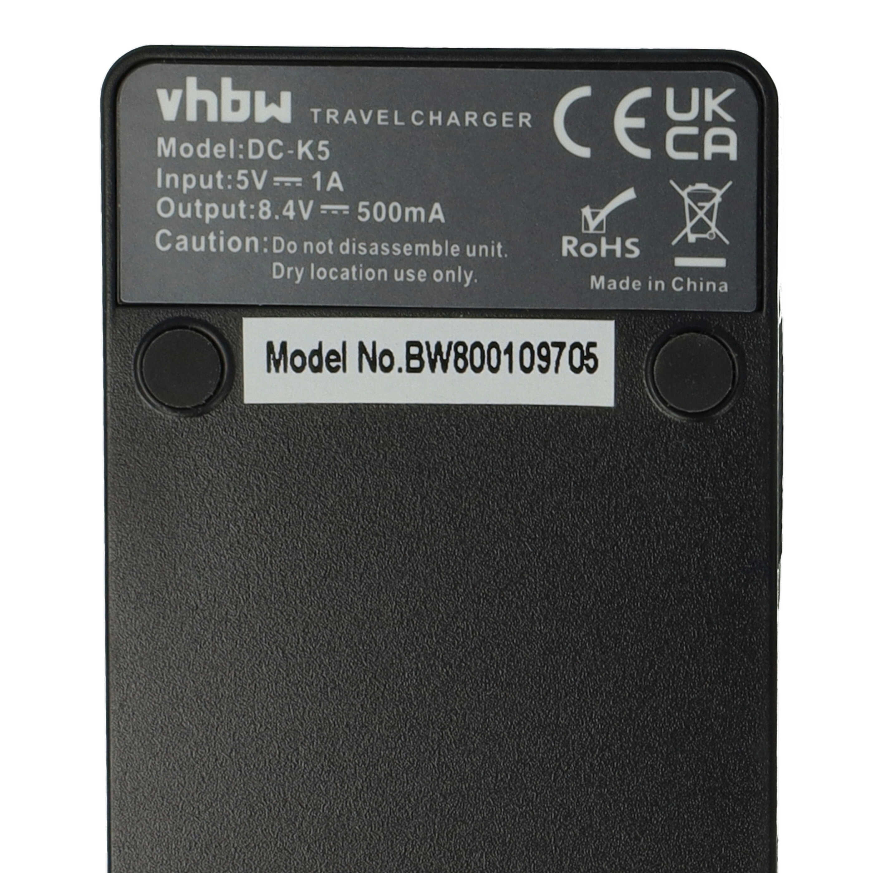 Akku Ladegerät passend für Canon BP-807 Kamera u.a. - 0,5 A, 8,4 V