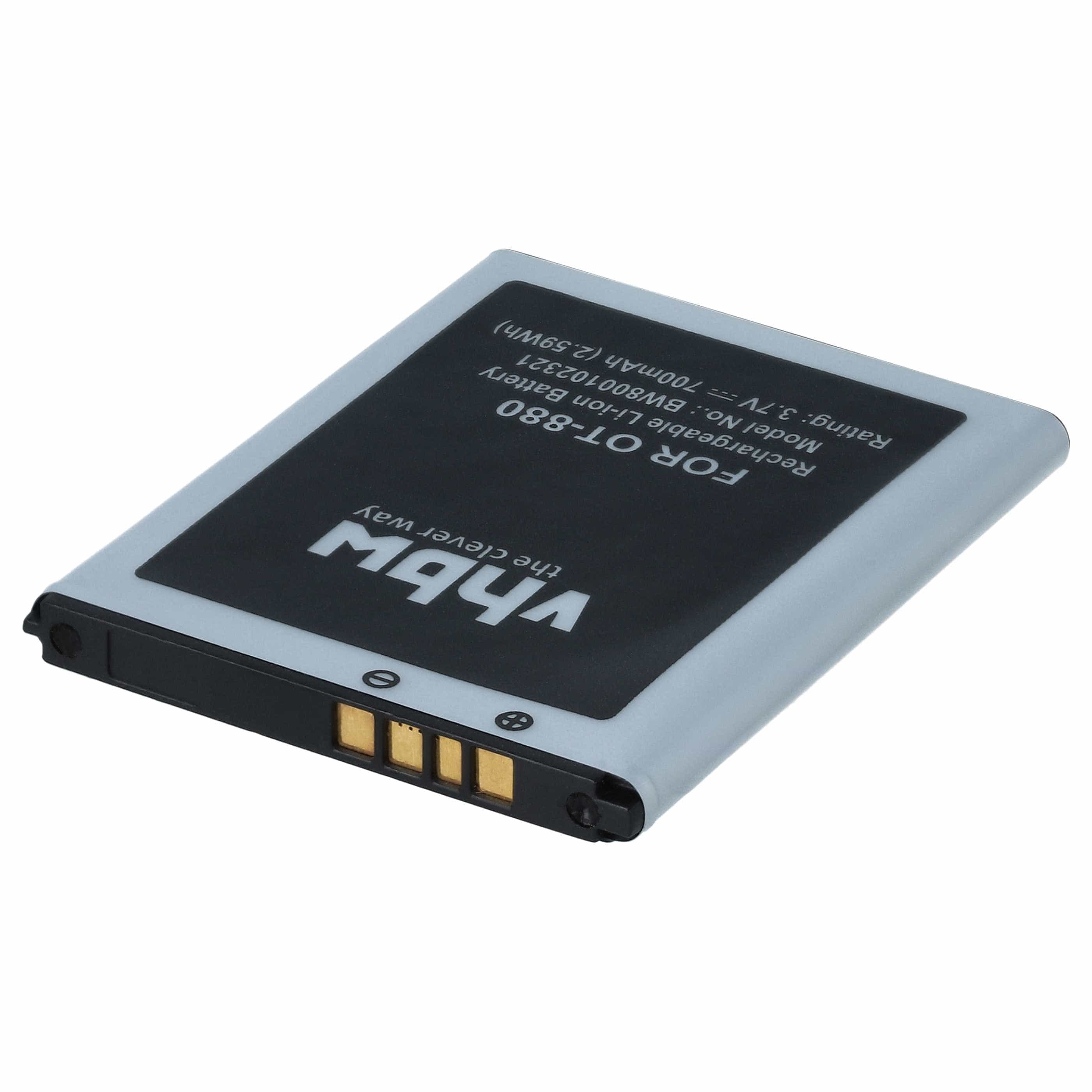 Akku als Ersatz für Alcatel BY42, BTR510AB, BTR875B, CAB3120000C1, CAB20K0000C1 - 700mAh 3,7V Li-Ion
