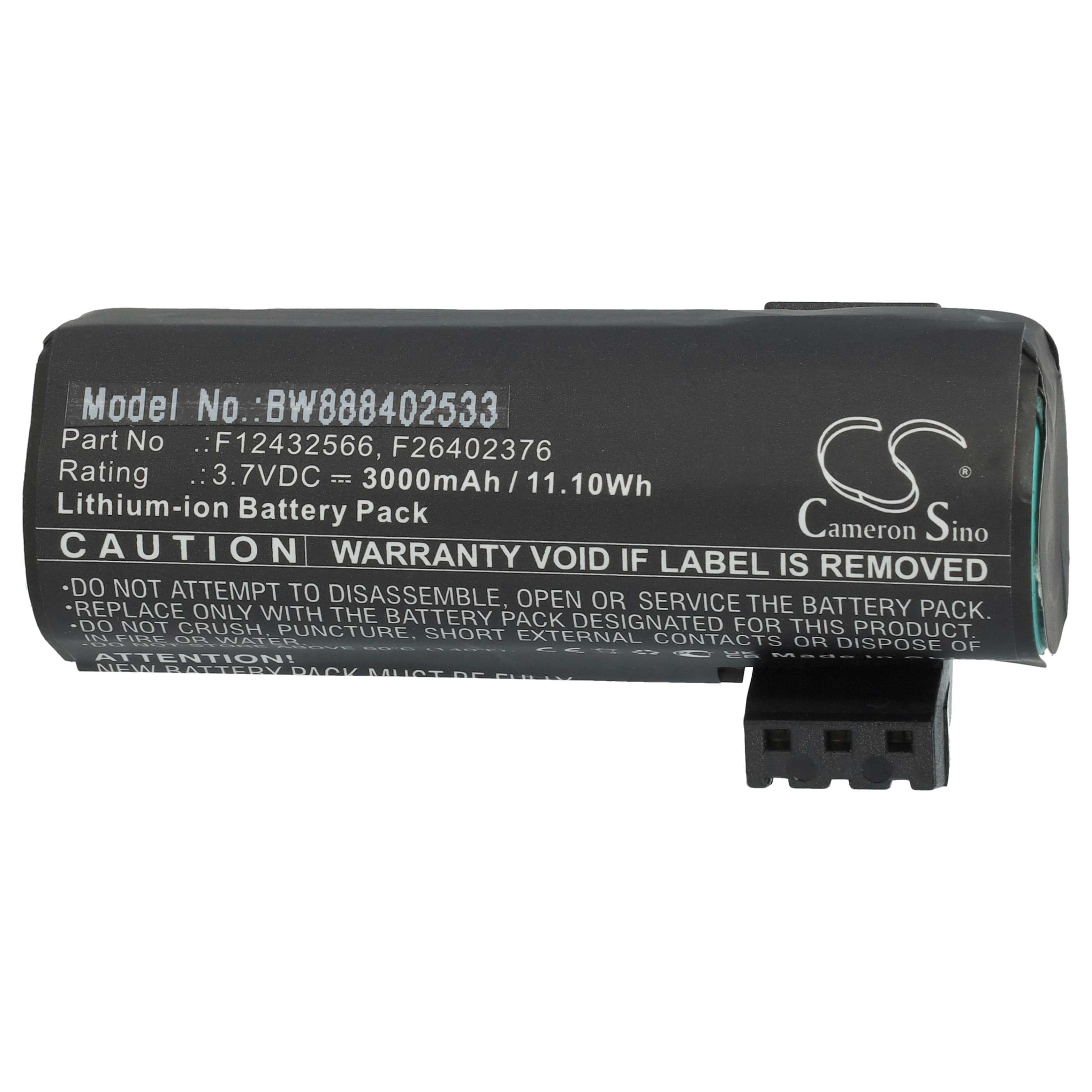 5x Batteries remplace Ingenico F12432566, F26402376 pour scanner de code-barre Ingenico - 3000mAh 3,7V