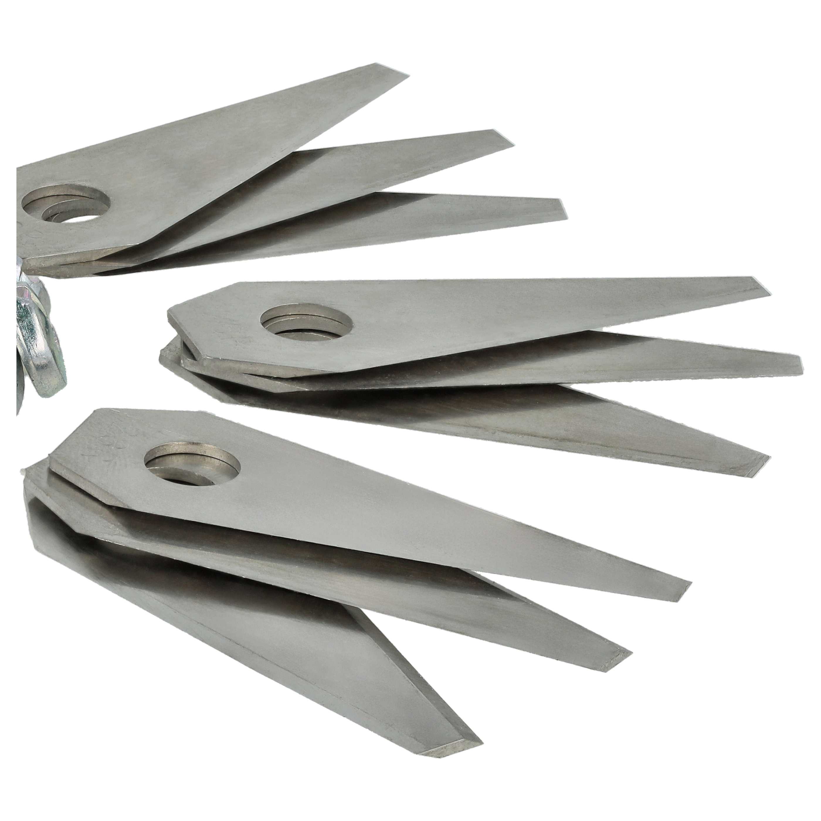 27x Lames remplace Bosch F 016 104 255, F 016 800 321 pour tondeuse – Couteaux acier, Silber