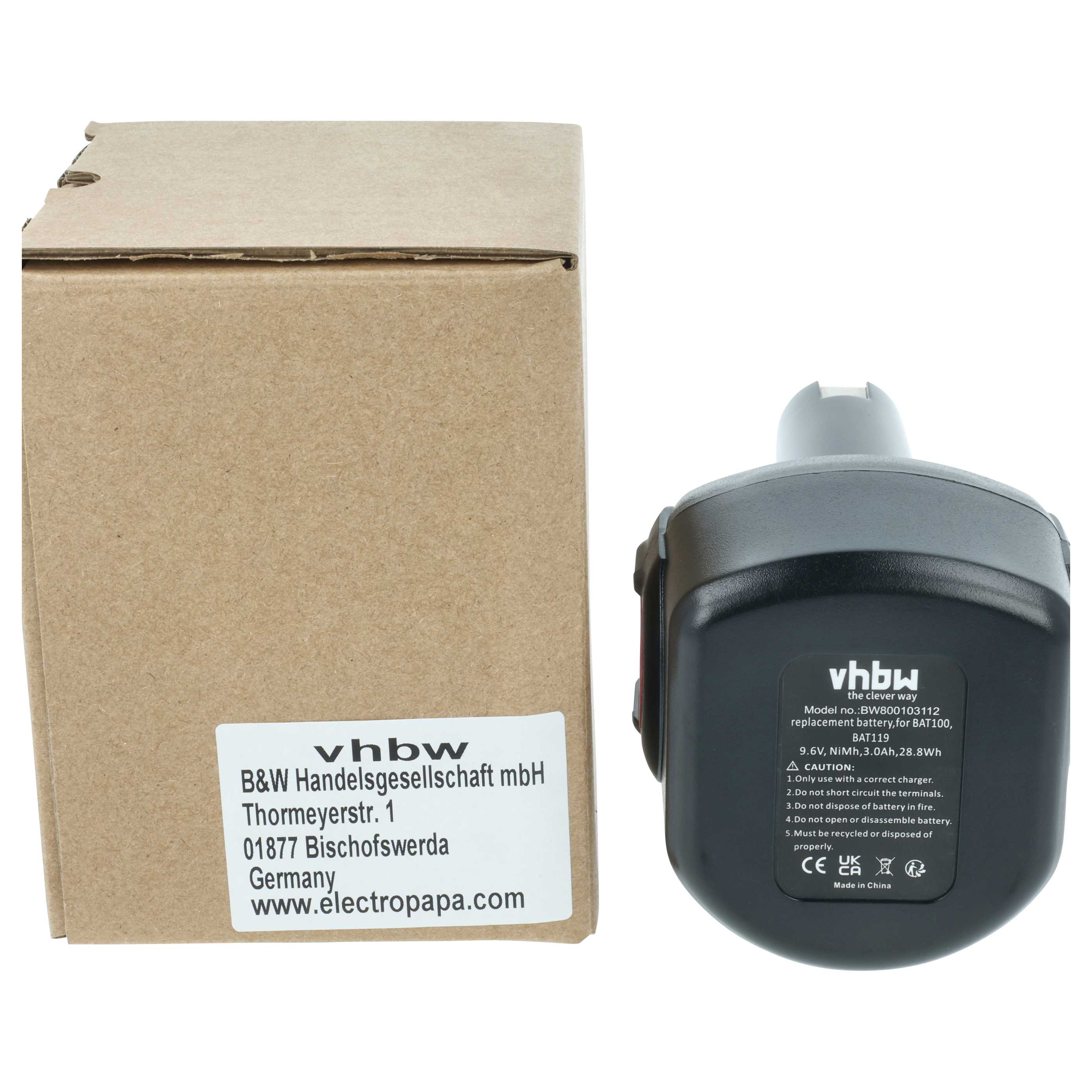 Batteria sostituisce Bosch 2 607 335 260, 2 607 001 380, 2 607 335 260 per attrezzo - 3Ah 9,6V NiMH