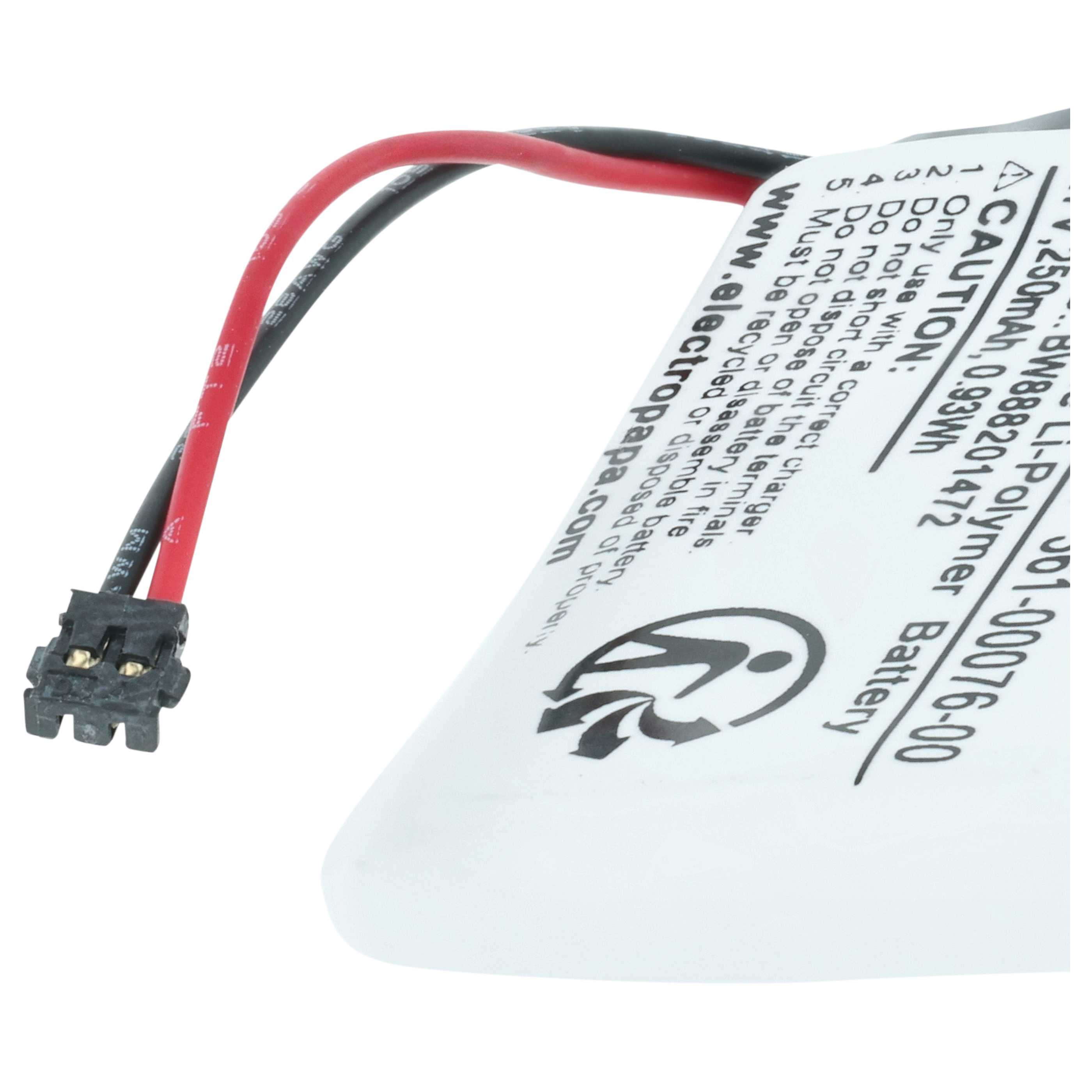 Smartwatch Battery replaces Garmin 361-00076-00 - 250 mAh 3.7 V Li-polymer