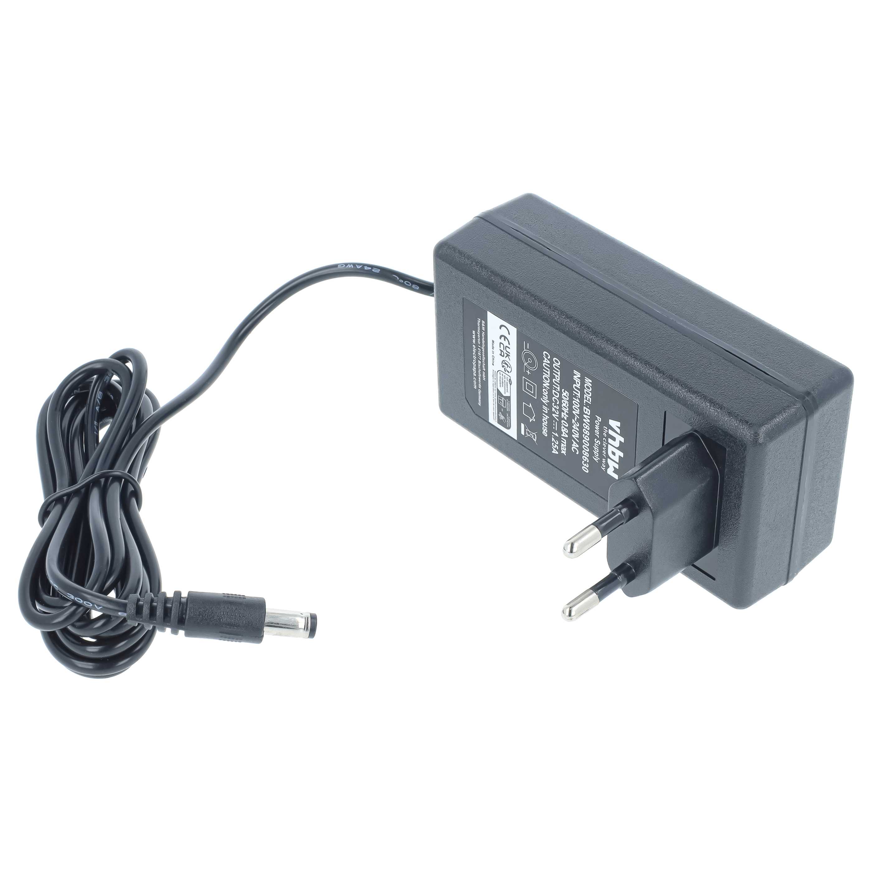 Netzteil für Staubsauger wie DeLonghi Colombina Cordless XLR25L u.a., ersetzt 5519210721, 32 V, 1.25 A (max. 1.35 A)