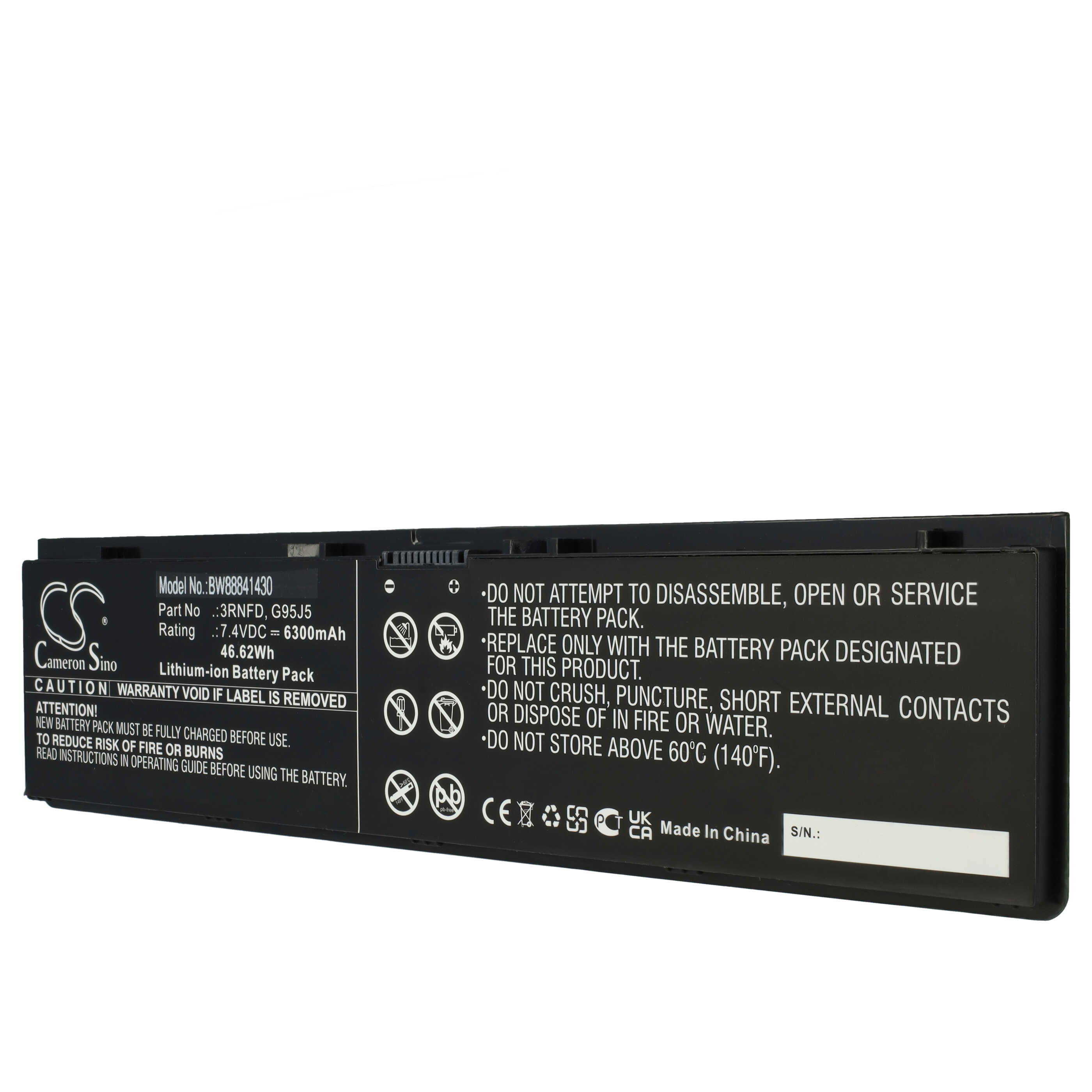 Akumulator do laptopa zamiennik Dell 3RNFD, FLP22C01, G95J5, V8XN3 - 6300 mAh 7,4 V Li-Ion