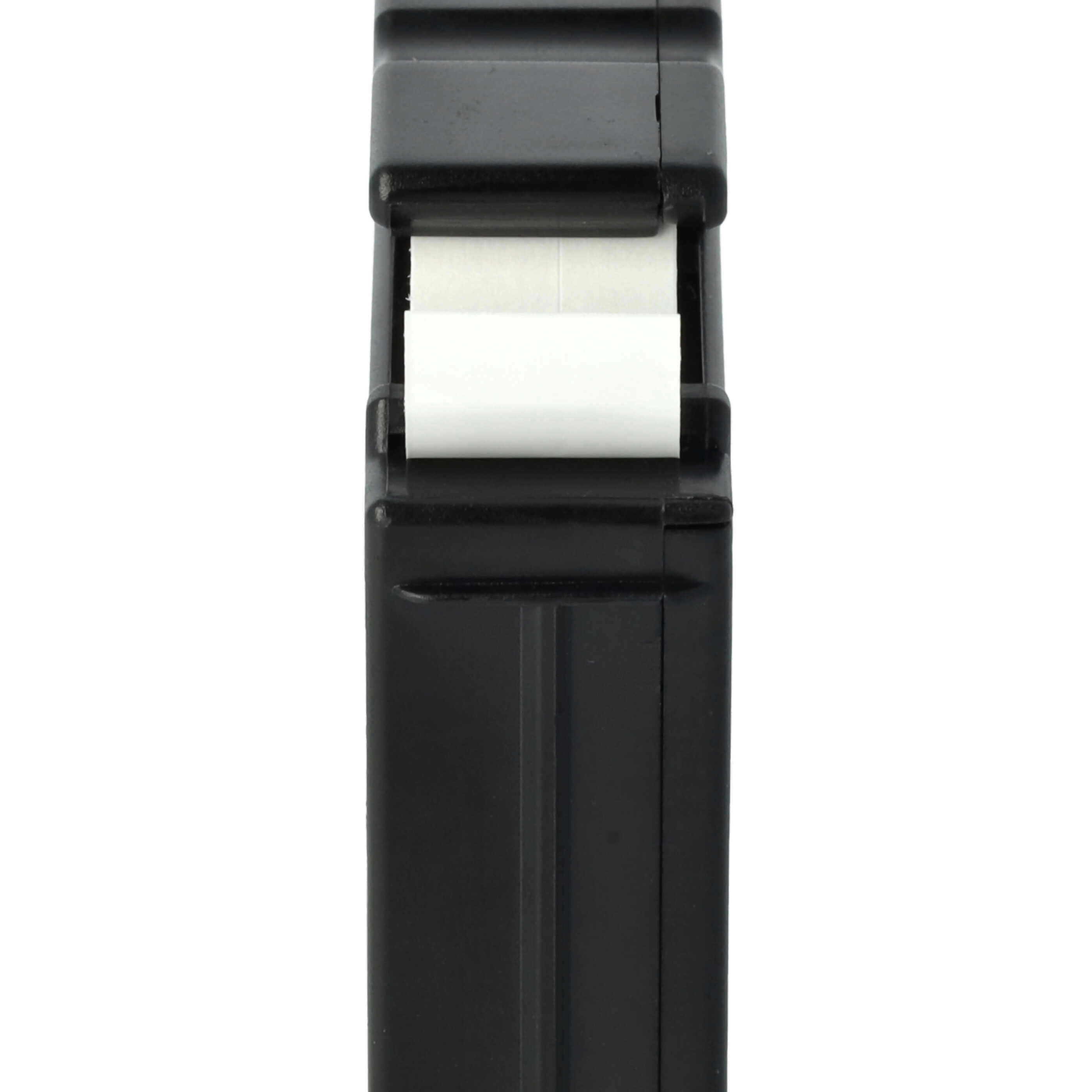 2x Label Tape replaces Brother M-K231 - 12 mm Black to White