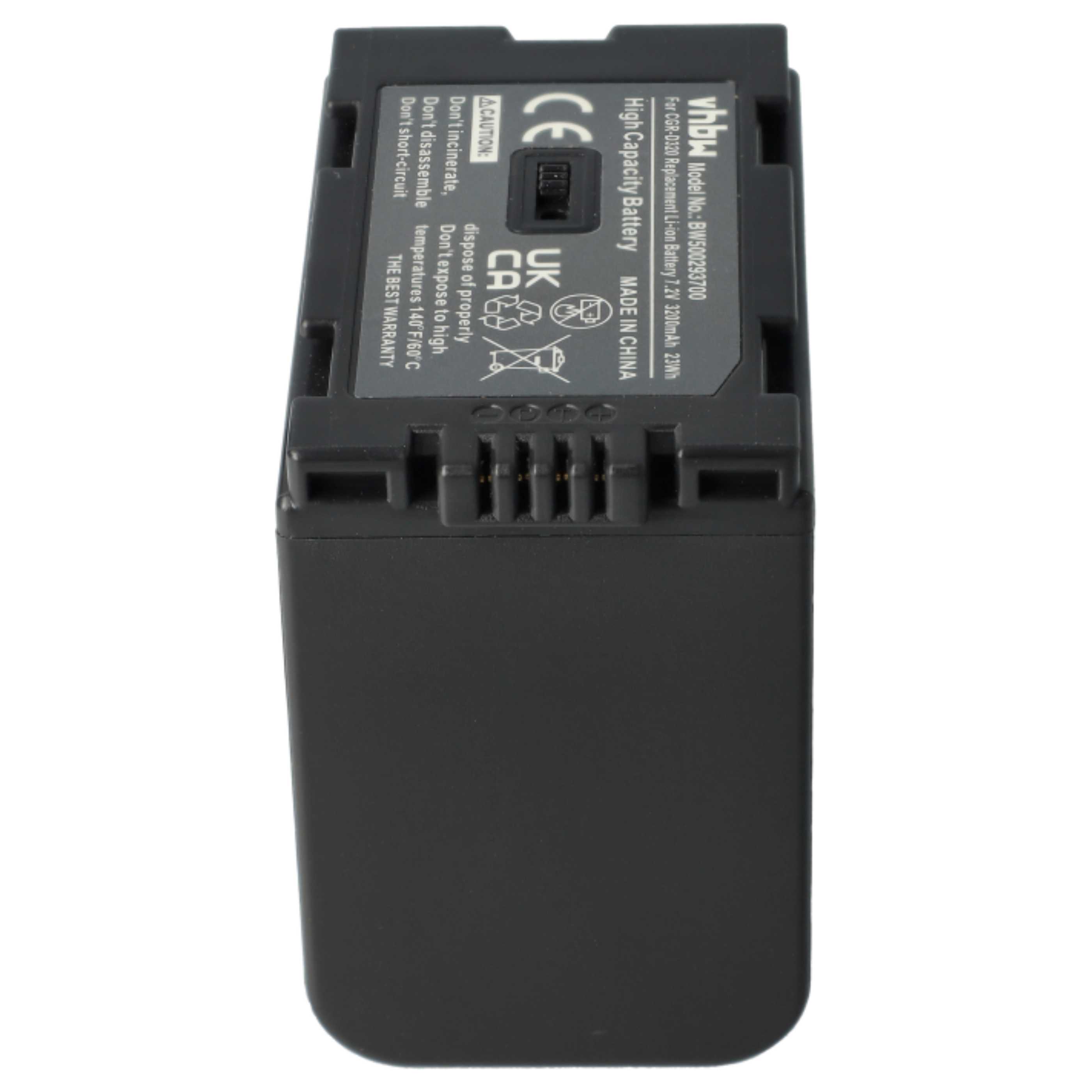 Videocamera 2x Battery replaces Hitachi DZ-BP16, DZ-BP28 - 3200 mAh 7.2 V Li-Ion