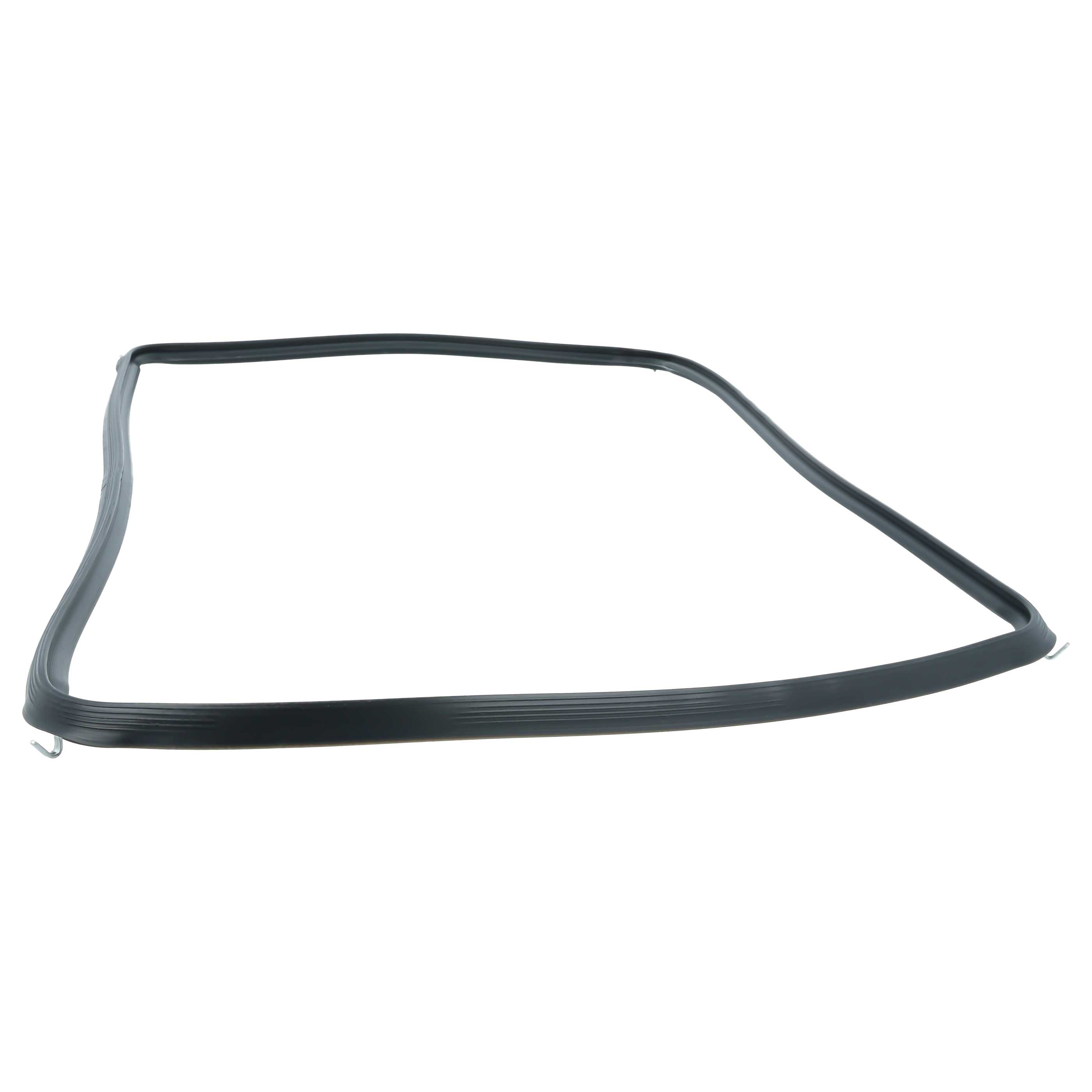 Oven Door Seal + Angled Corner Hooks replaces Arcelik 255440101 for Brandt etc. - 44 x 34 cm Black