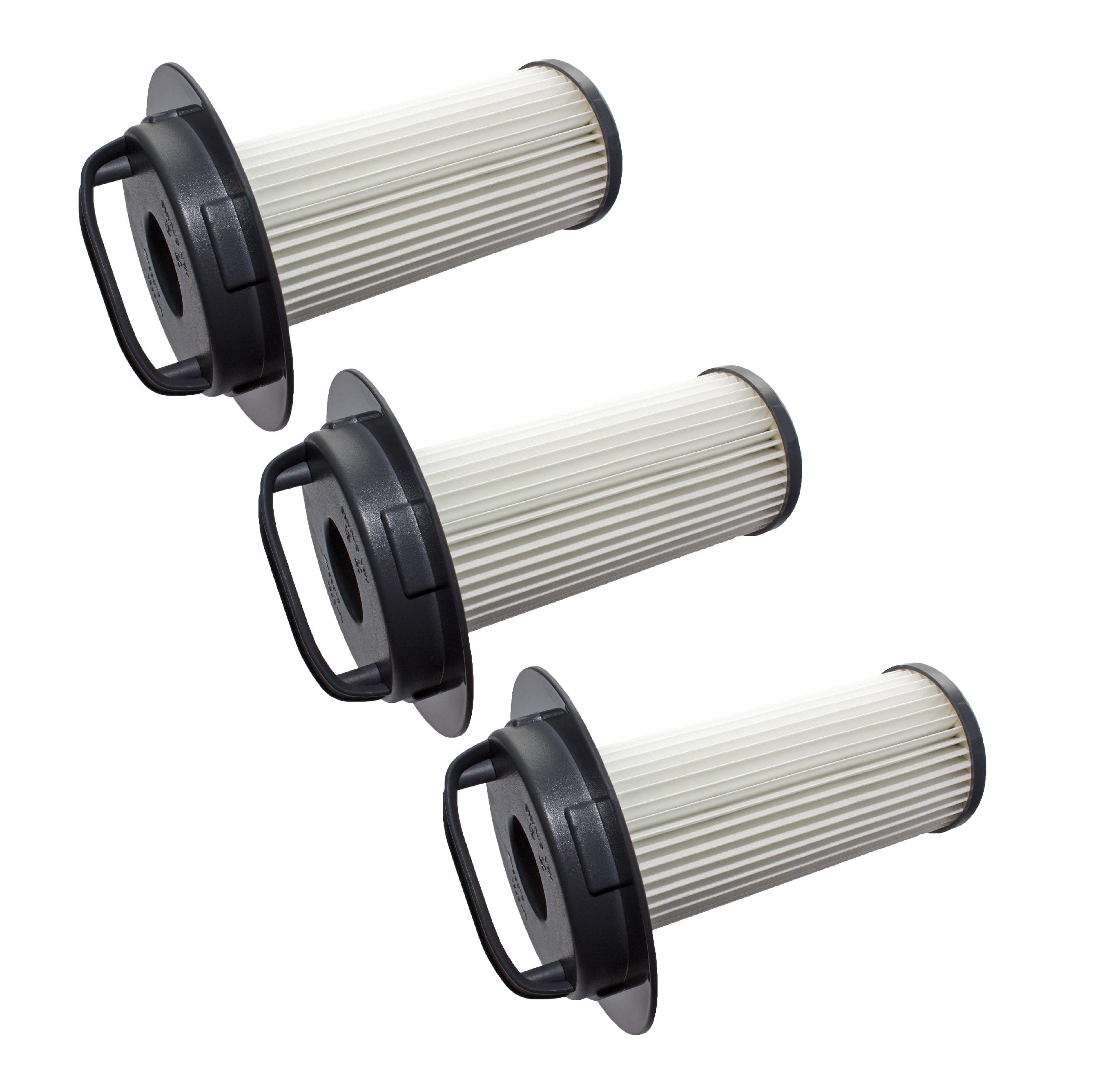 3x Filtro reemplaza Philips 432200524860, FC8048, 432200517520 para aspiradora - filtro Hepa negro / blanco