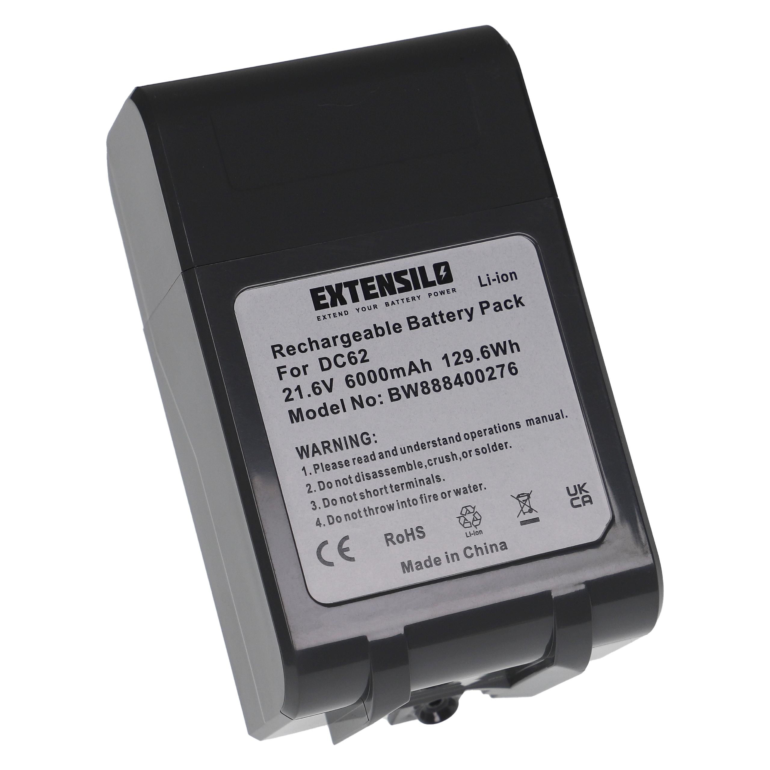 Extensilo Batterie remplace Dyson 965874-02, 205794-01/04, 965874-01 pour aspirateur - 6000mAh 21,6V Li-ion