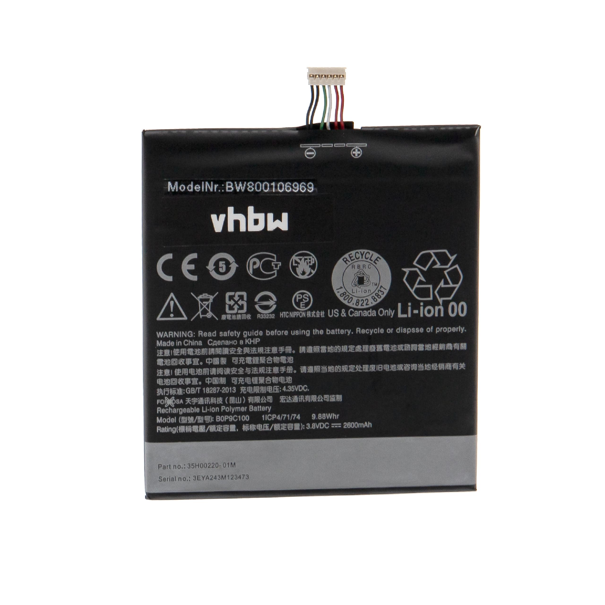 Mobile Phone Battery Replacement for HTC 35H00220-01M - 2600mAh 3.8V Li-polymer