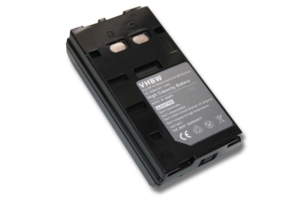 Batteria per videocamera sostituisce JVC BN-V65U, BN-V50U, BN-V25U, BN-V22U - 2000mAh 6V NiMH
