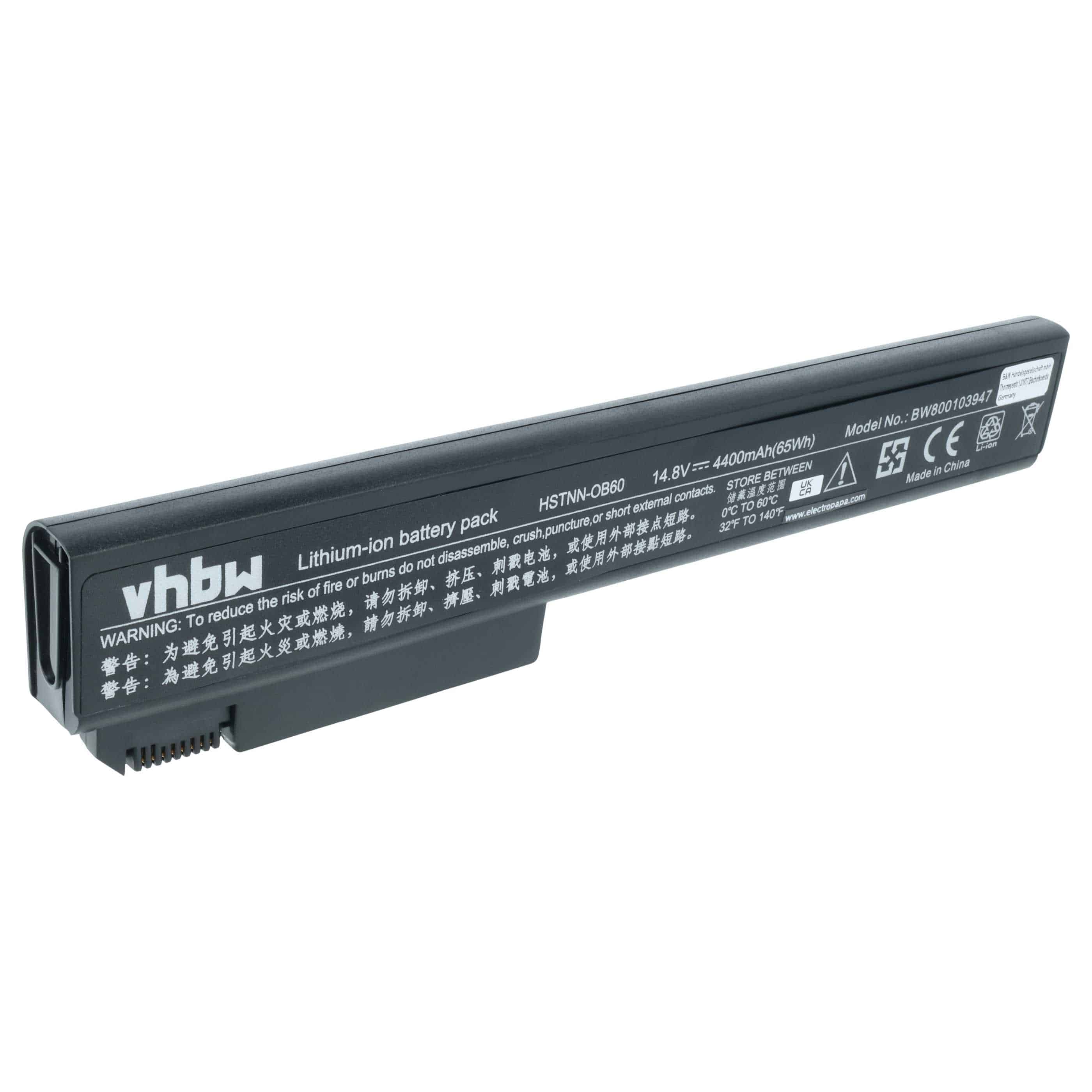 Akumulator do laptopa zamiennik HP 493976-001, 484788-001, 458274-421 - 4400 mAh 14,8 V Li-Ion, czarny