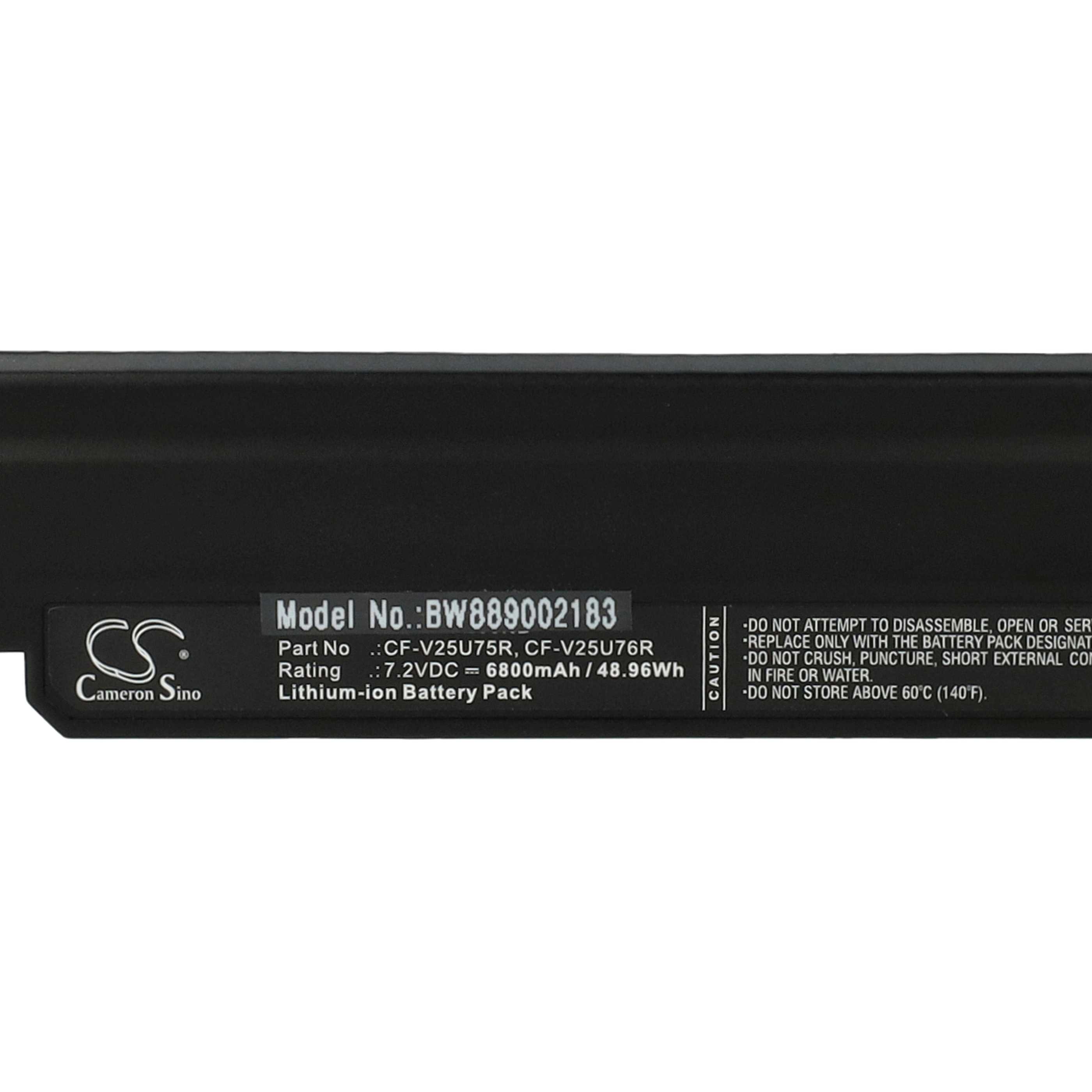 Akumulator do laptopa zamiennik Panasonic CF-V25U75R, CF-V25U76R, CF-VZSU75JS - 6800 mAh 7,2 V Li-Ion