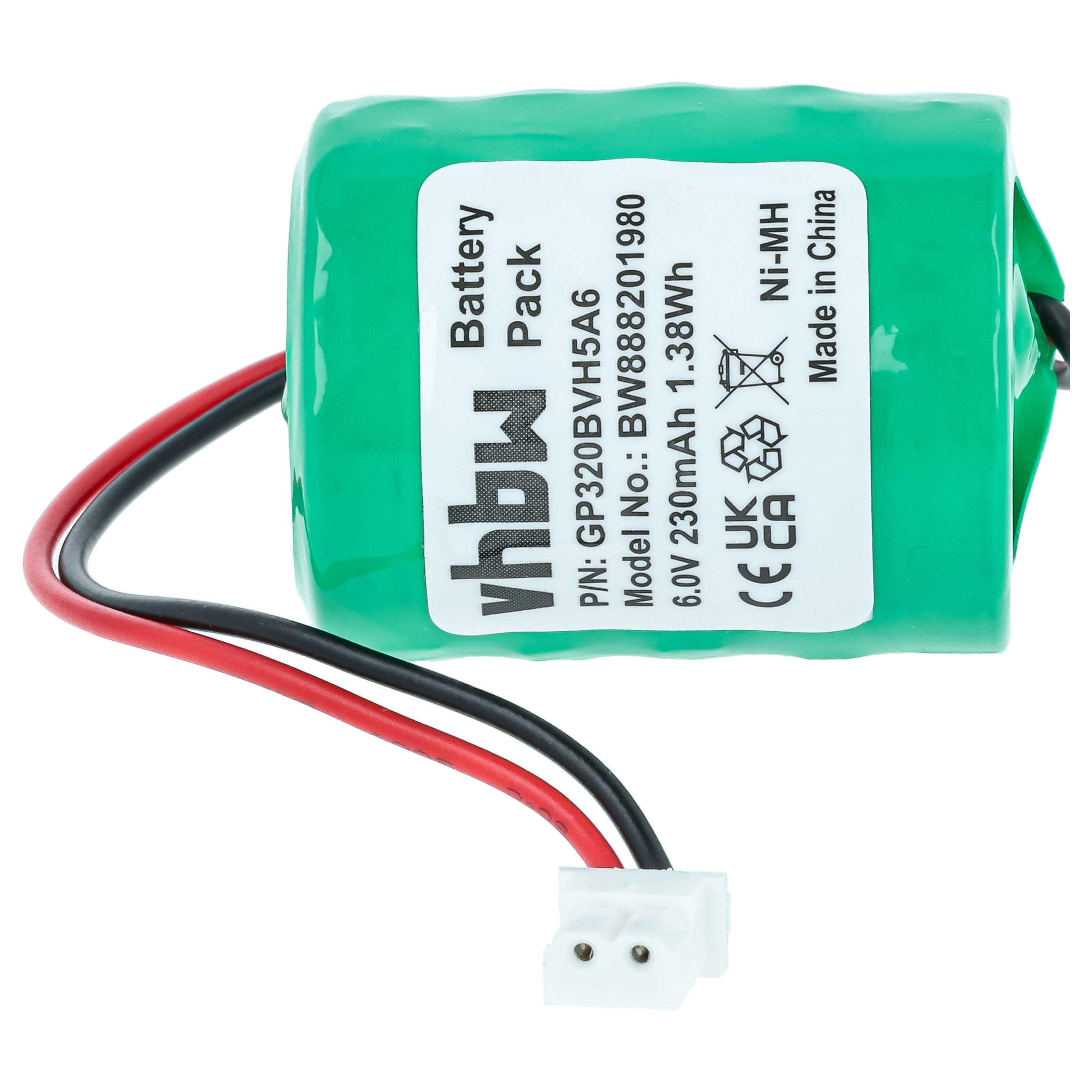 Alarmanlage-Akku (2 Stück) als Ersatz für Honeywell GP250BVH5A6, CP300H für Honeywell - 230mAh 6V NiMH