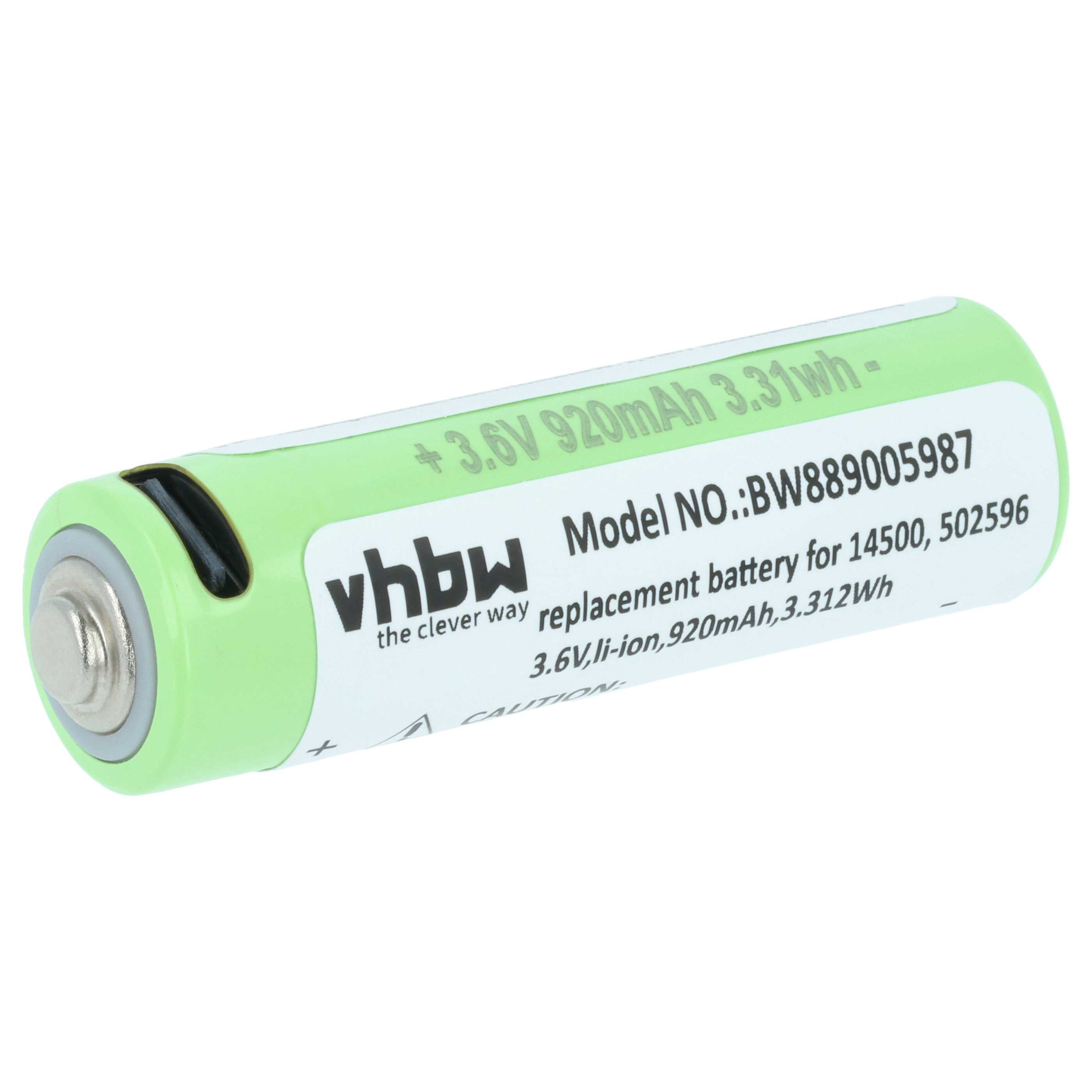 Batterie remplace Ledlenser 502596 lampe de poche Ledlenser - 920mAh 3,6V Li-ion