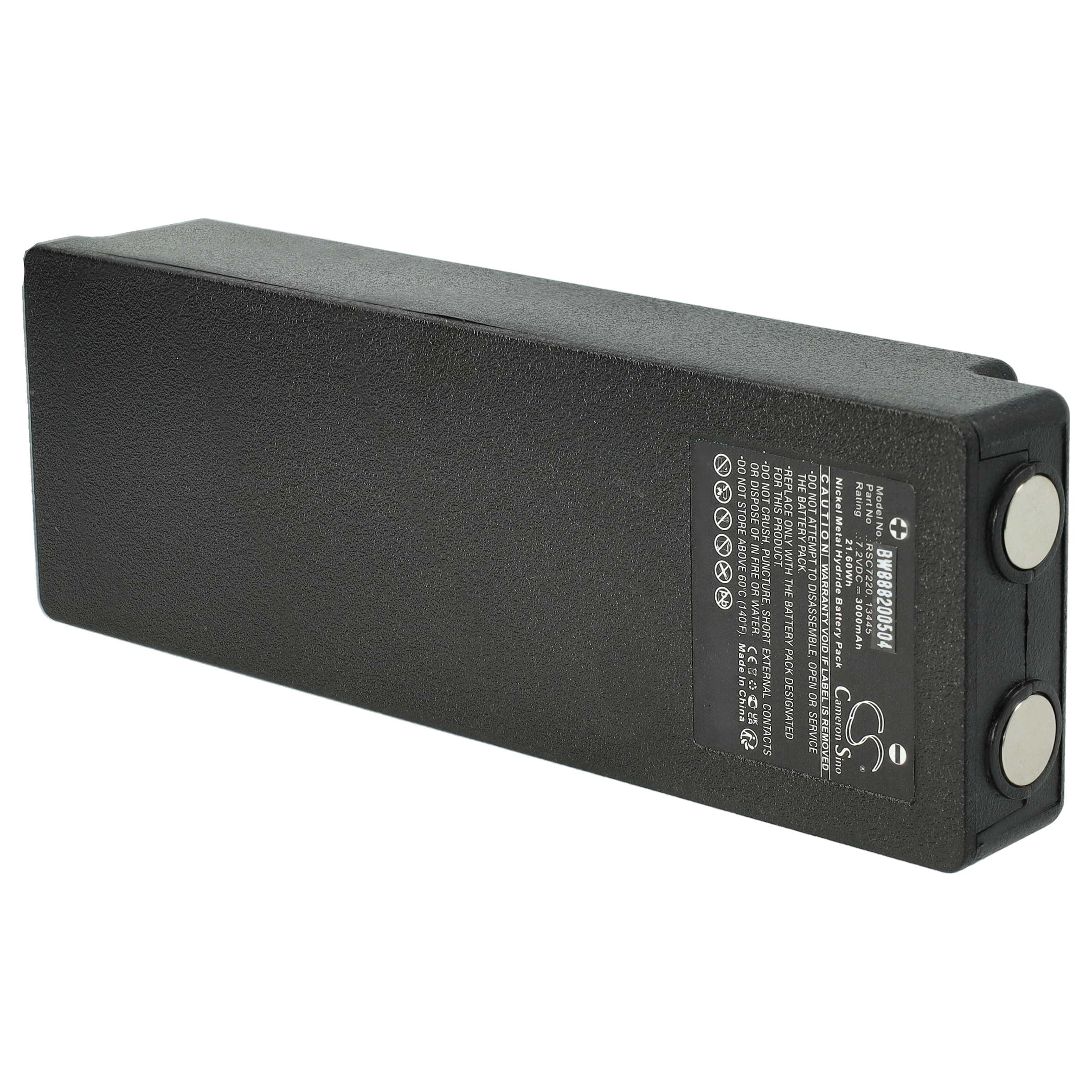 Batería (5 ud) reemplaza Palfinger 17162, 708031757, 16131, 1026, 13445 sistema control - 3000mAh 7,2V NiMH
