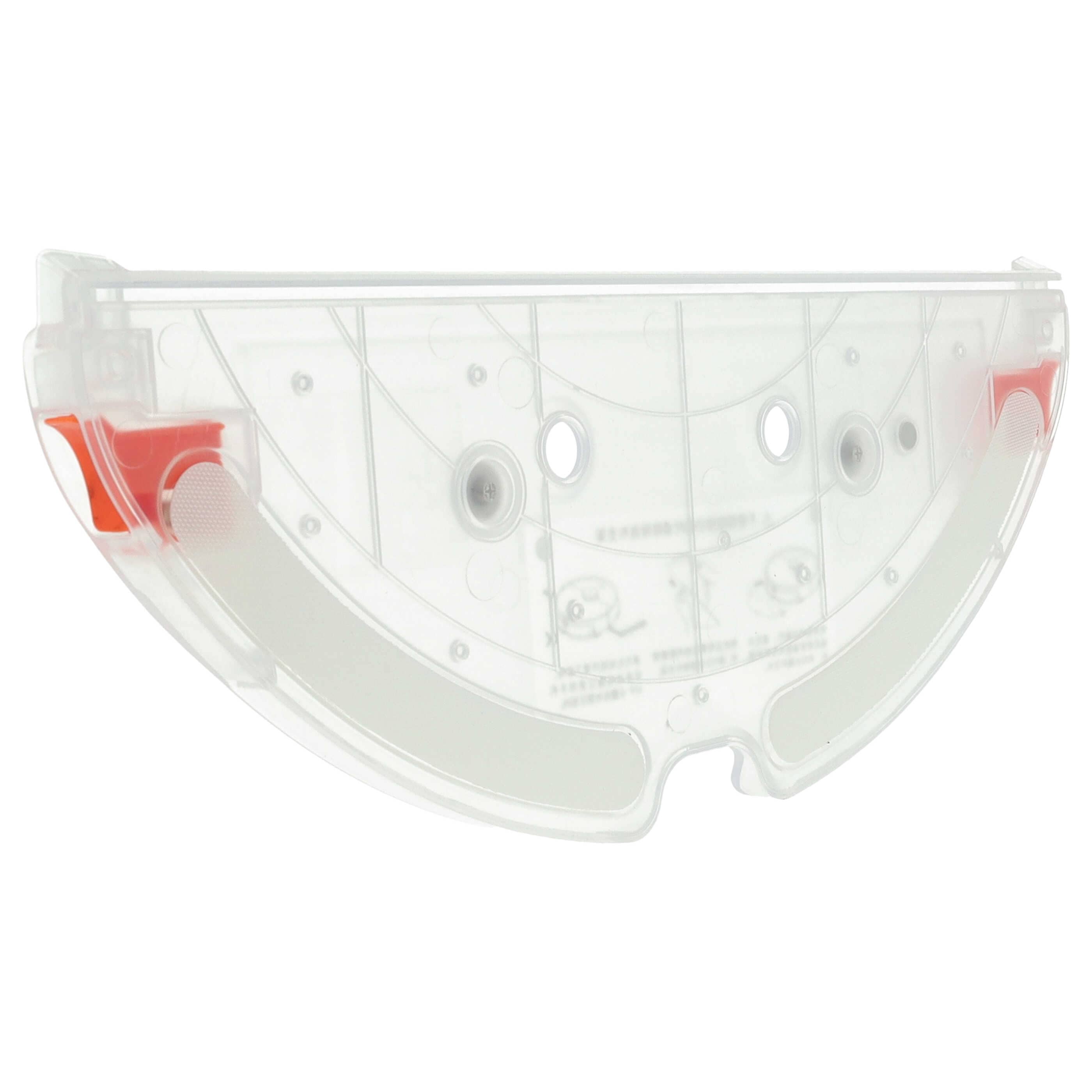 Mop Plate suitable for Roborock S5 Max Robot Vacuum Cleaner - ABS Plastic, transparent / red