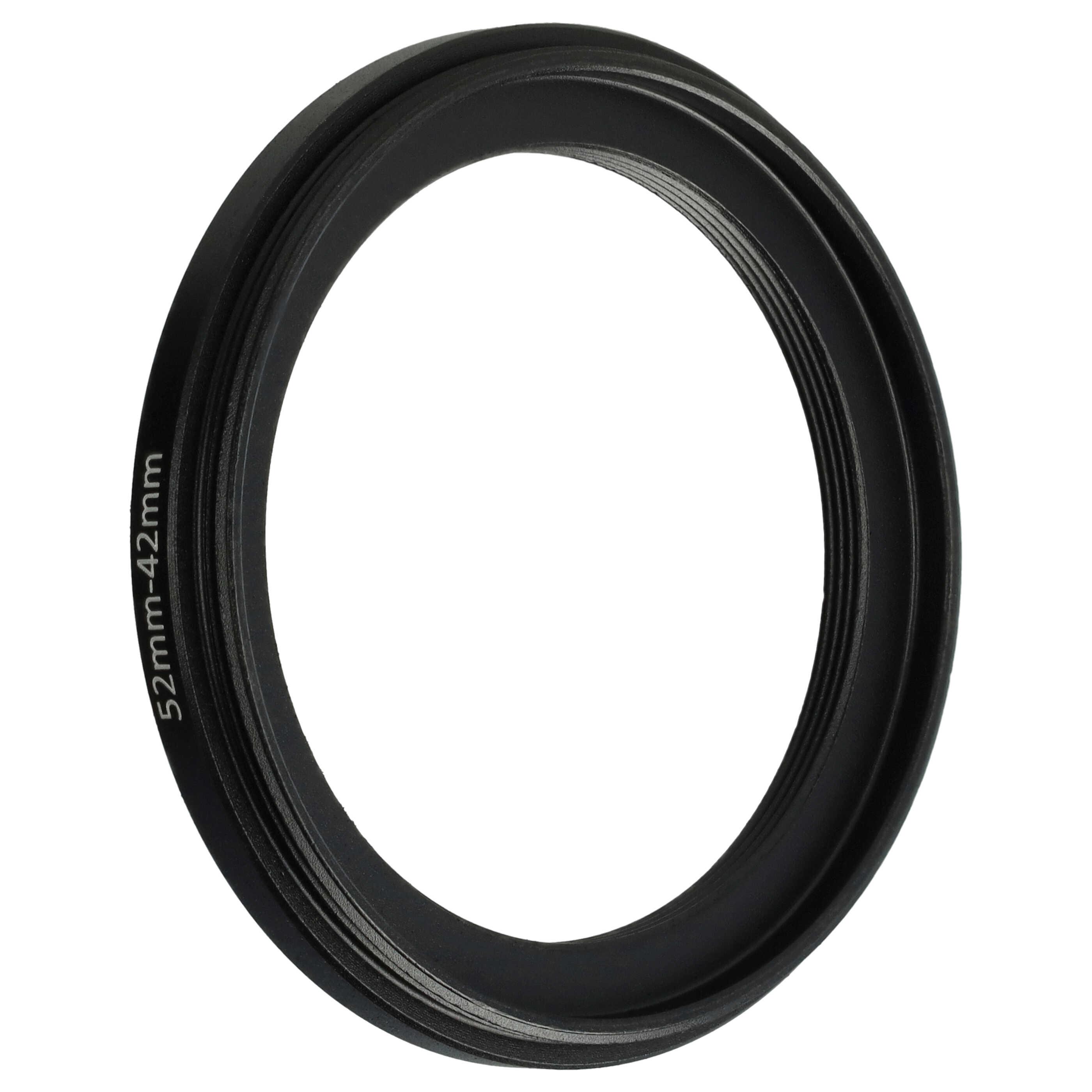 Step-Down-Ring Adapter von 52 mm auf 42 mm passend für Kamera Objektiv - Filteradapter, Metall, schwarz