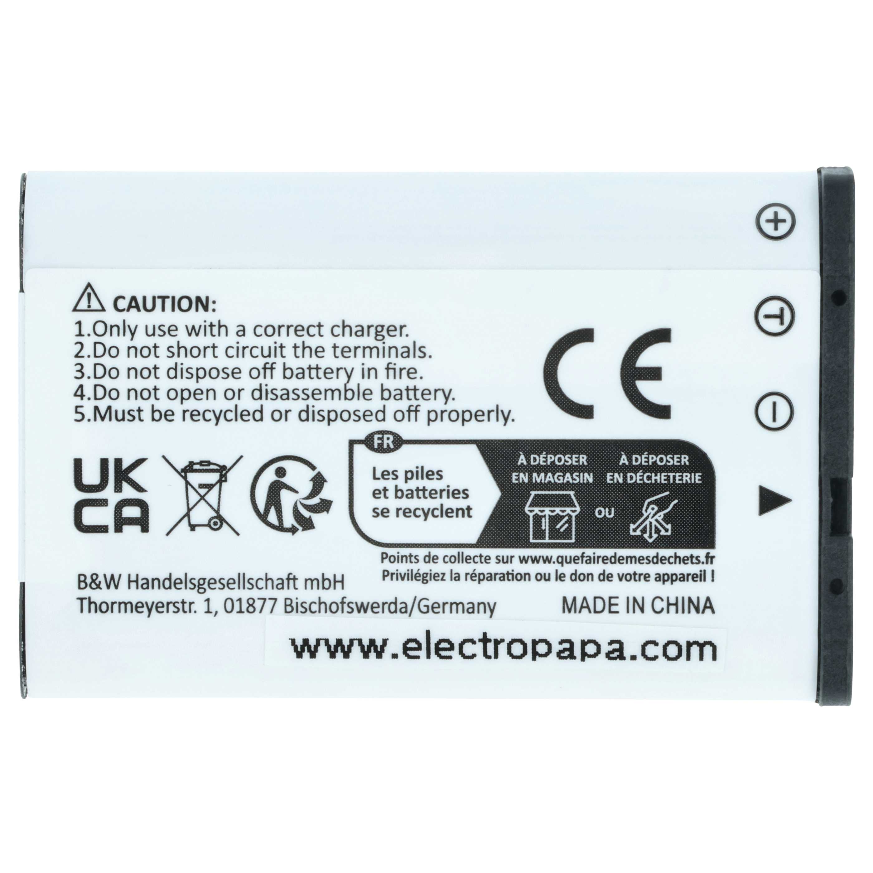 Battery replaces Casio NP-90 - 1300mAh, 3.6V, Li-Ion
