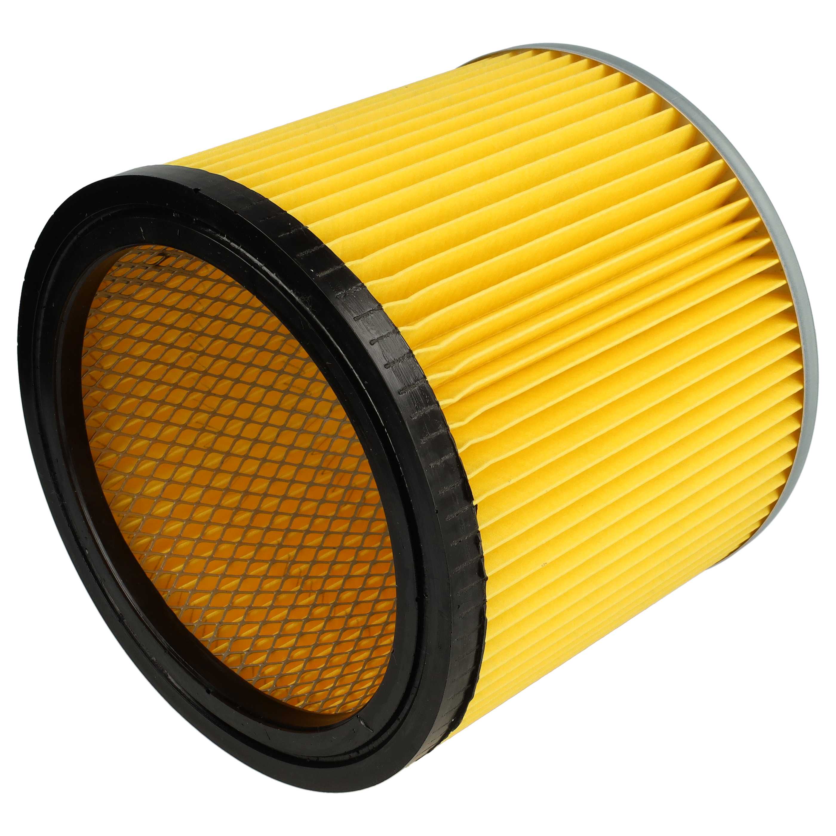 4x cartridge filter replaces Bosch 2 607 432 001, 2607432001 for Bosch Vacuum Cleaner, black / silver / yellow