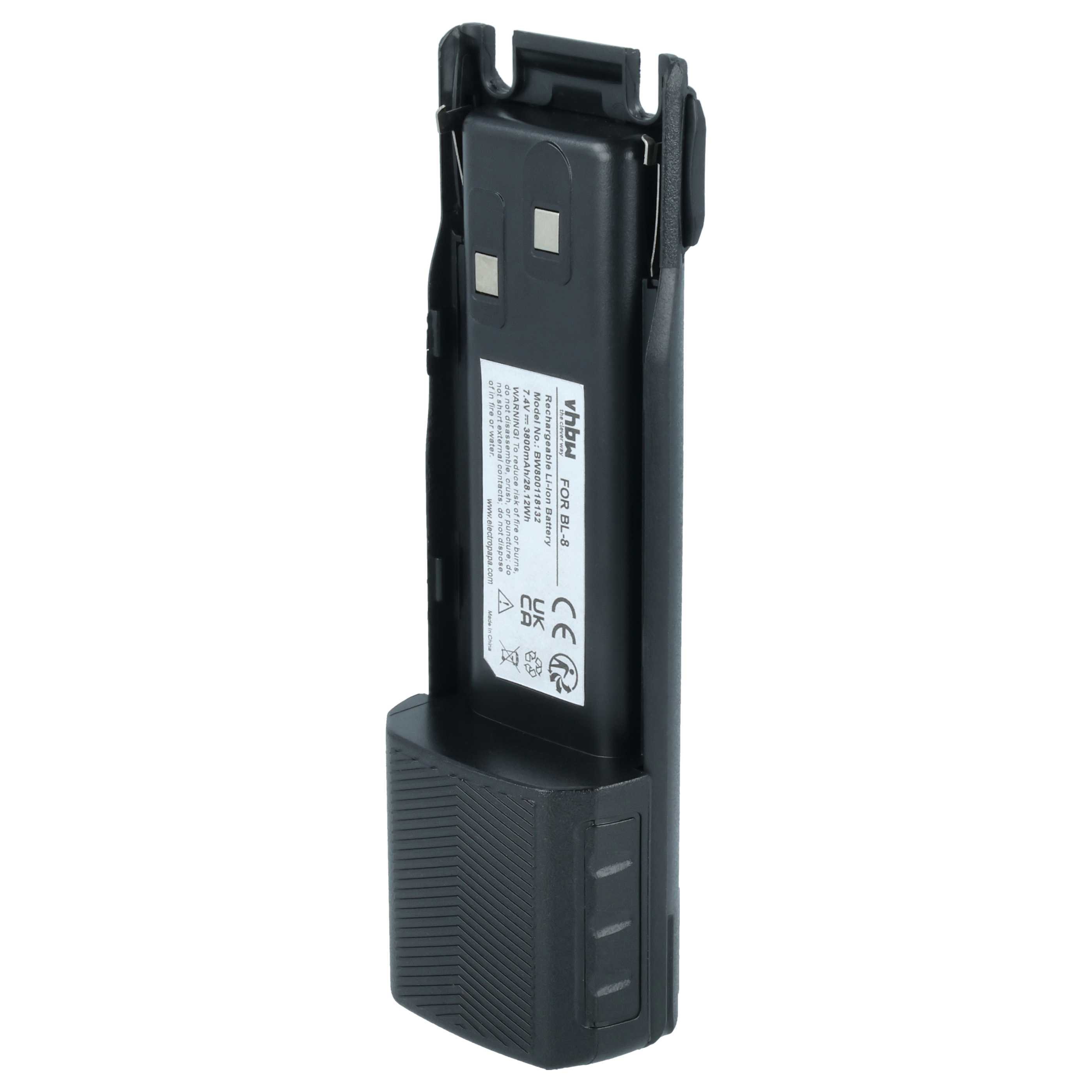 Akku (2 Stück) als Ersatz für Baofeng BL-8 für Baofeng für Funkgerät - 3800mAh 7,4V Li-Ion