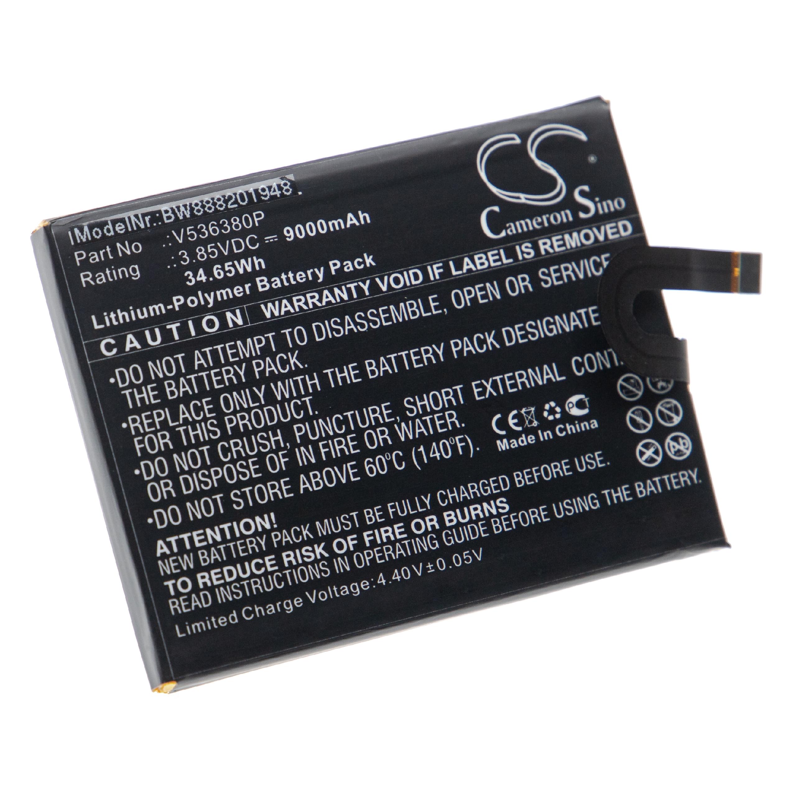 Mobile Phone Battery Replacement for Blackview V536380P - 9000mAh 3.85V Li-polymer