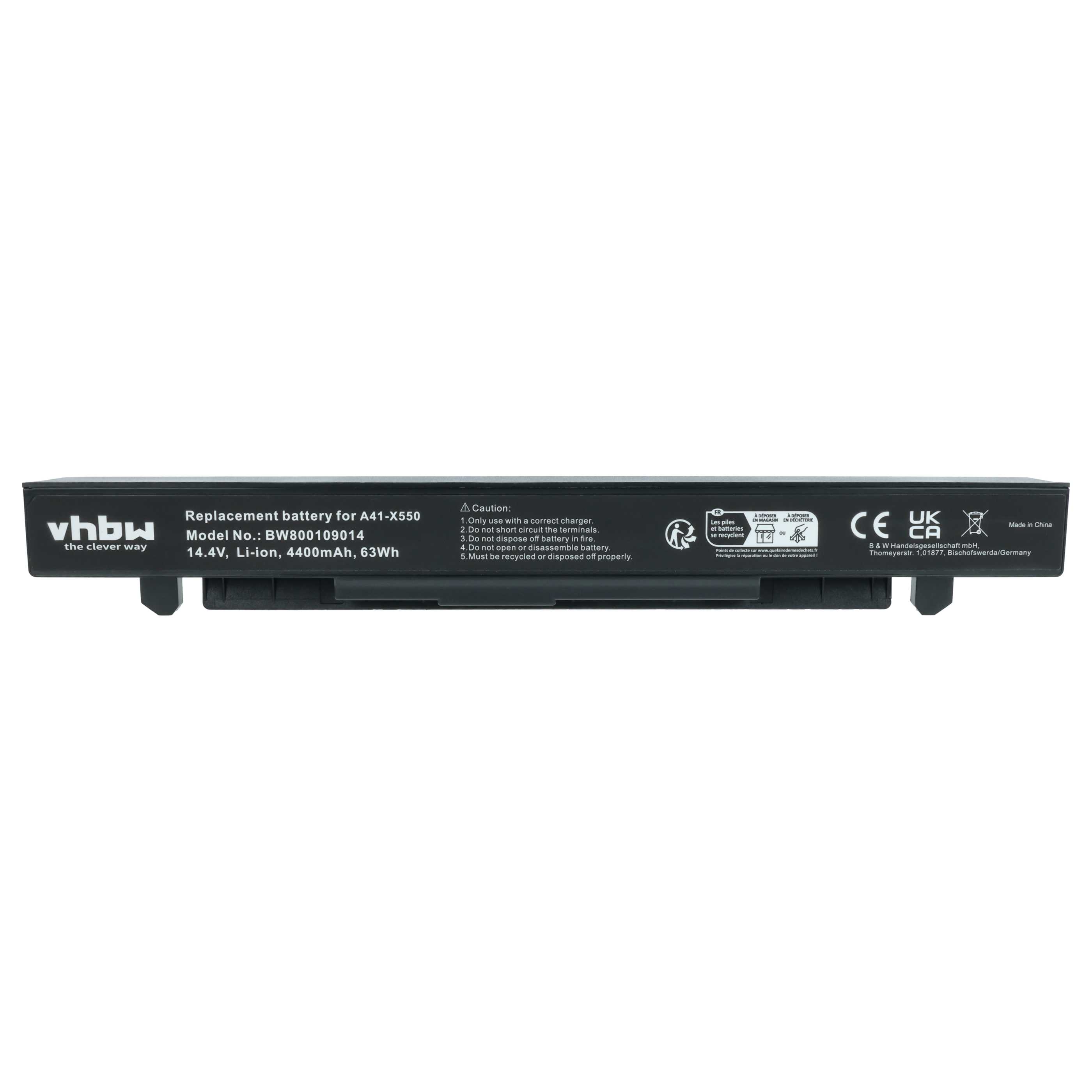 Akumulator do laptopa zamiennik Asus A41-X550, A41-X550A - 4400 mAh 14,4 V Li-Ion, czarny