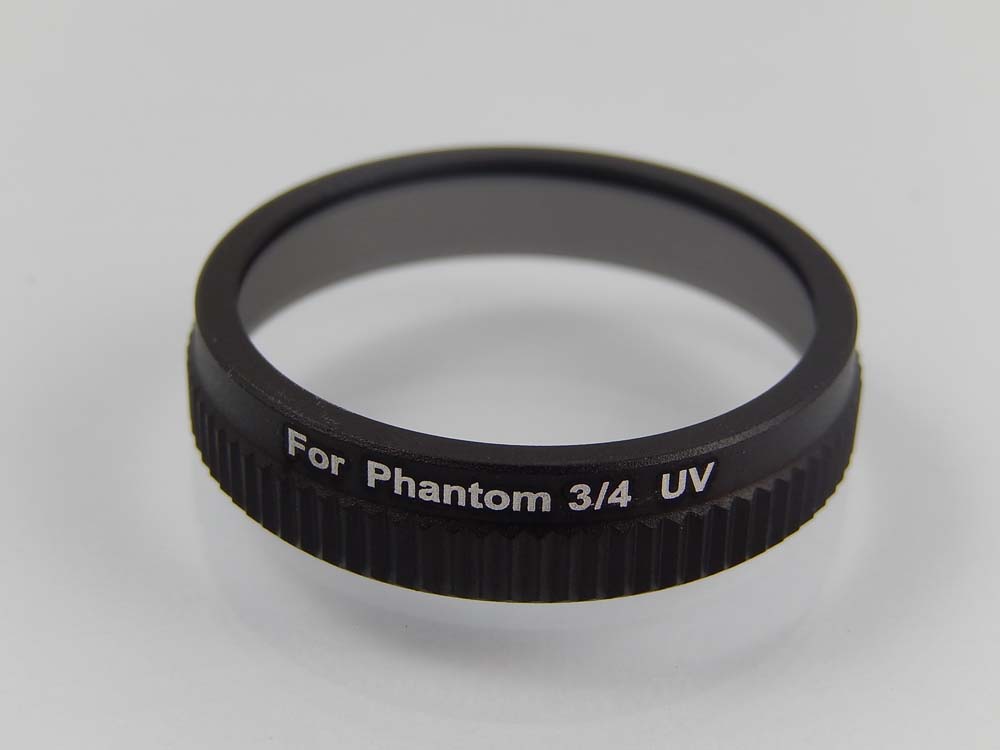 vhbw Filtro UV compatible con DJI Phantom cámara de dron - Filtro de protección UV, 33 mm negro