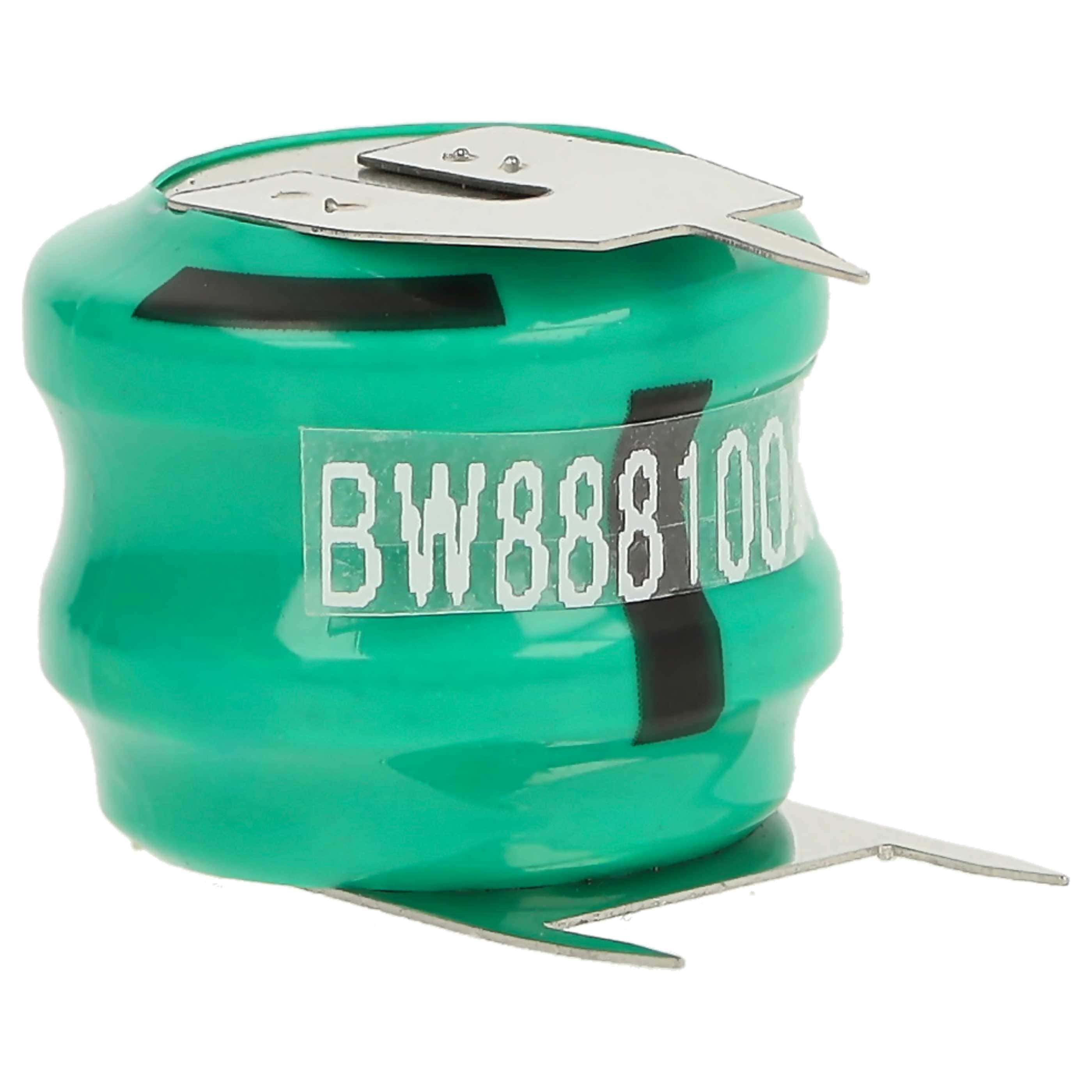 Button Cell Battery Type V80H 3 Pins for Model Building Solar Lamps etc. - 80 mAh 2.4 V NiMH