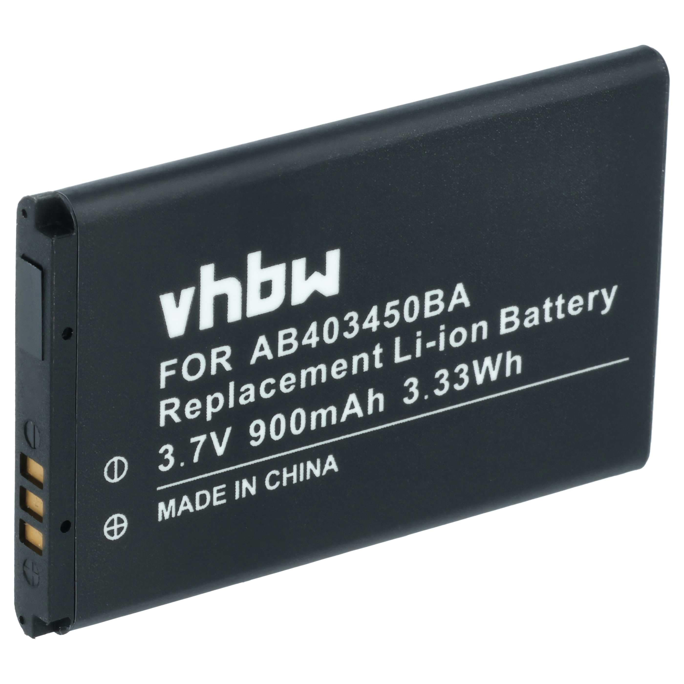 Akumulator do telefonu smartfona zamiennik Samsung AB403450BE, AB403450BC, AB403450BA - 900 mAh 3,7 V Li-Ion