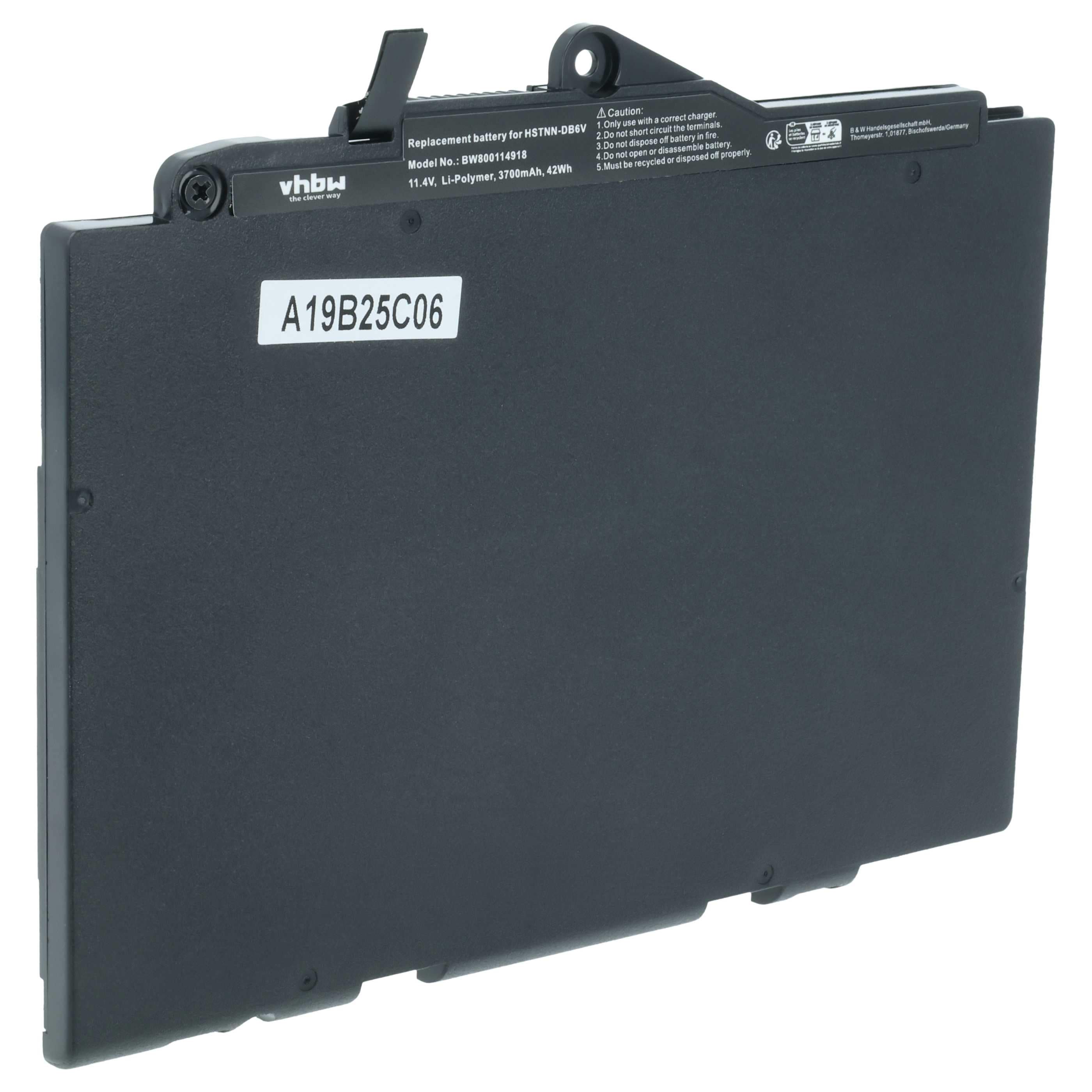 Akumulator do laptopa zamiennik HP 800232-541, 800232-271, 800232-241 - 3700 mAh 11,4 V LiPo, czarny