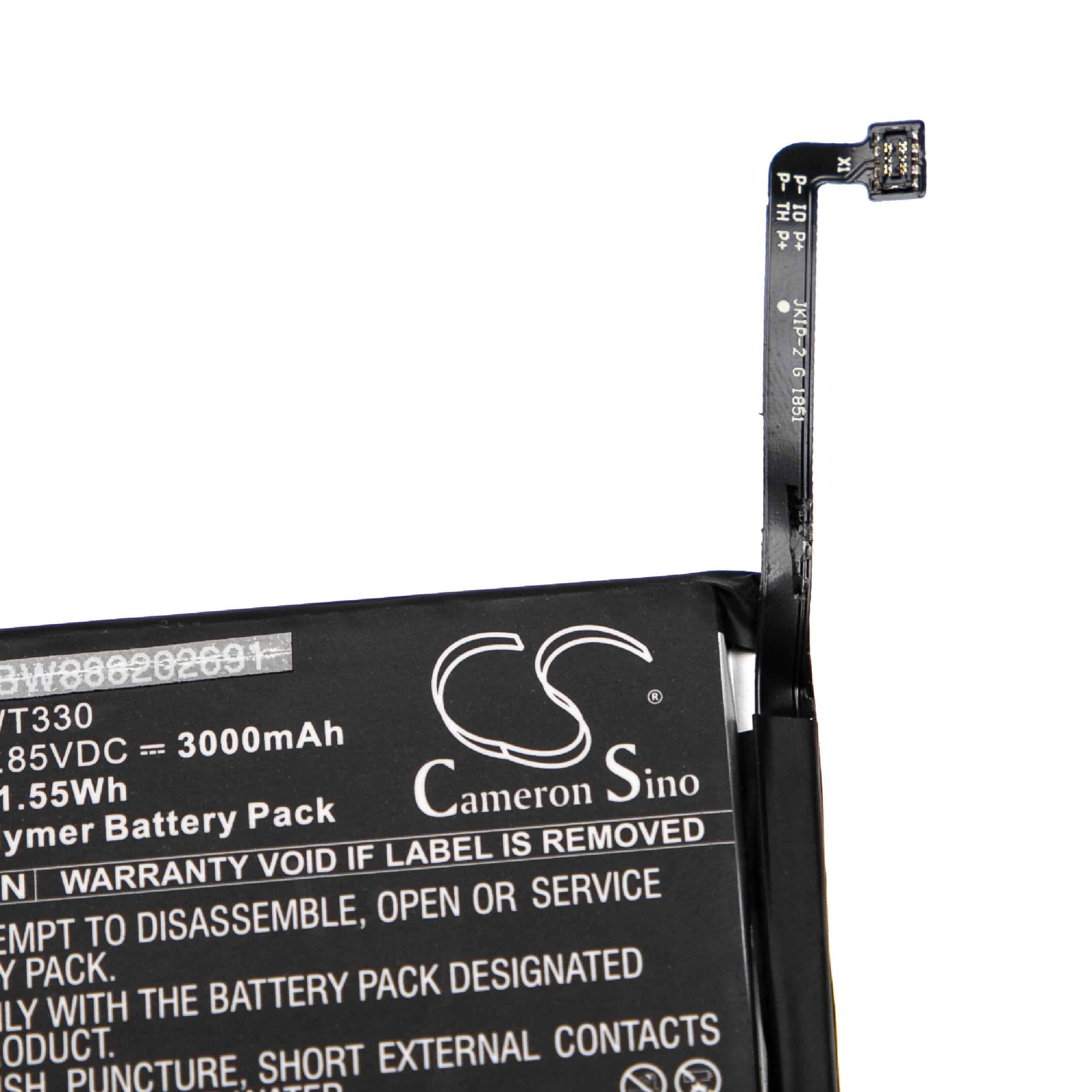 Batterie remplace Nokia WT330 pour téléphone portable - 3000mAh, 3,85V, Li-polymère