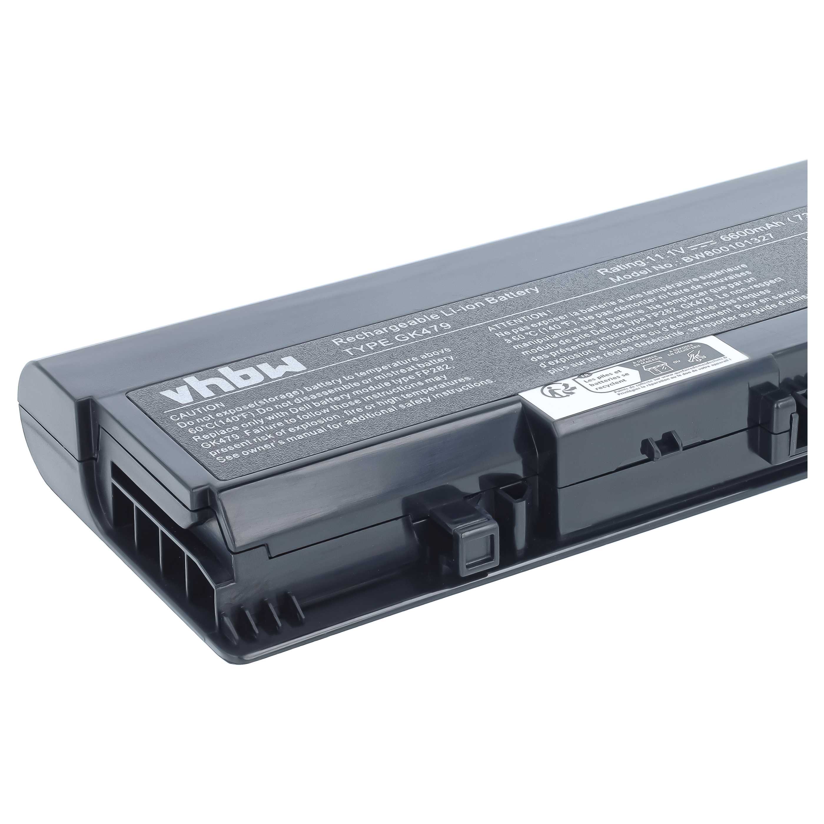 Akumulator do laptopa zamiennik Dell 312-0513, 312-0518, 312-0520, 312-0504 - 6600 mAh 11,1 V Li-Ion, czarny