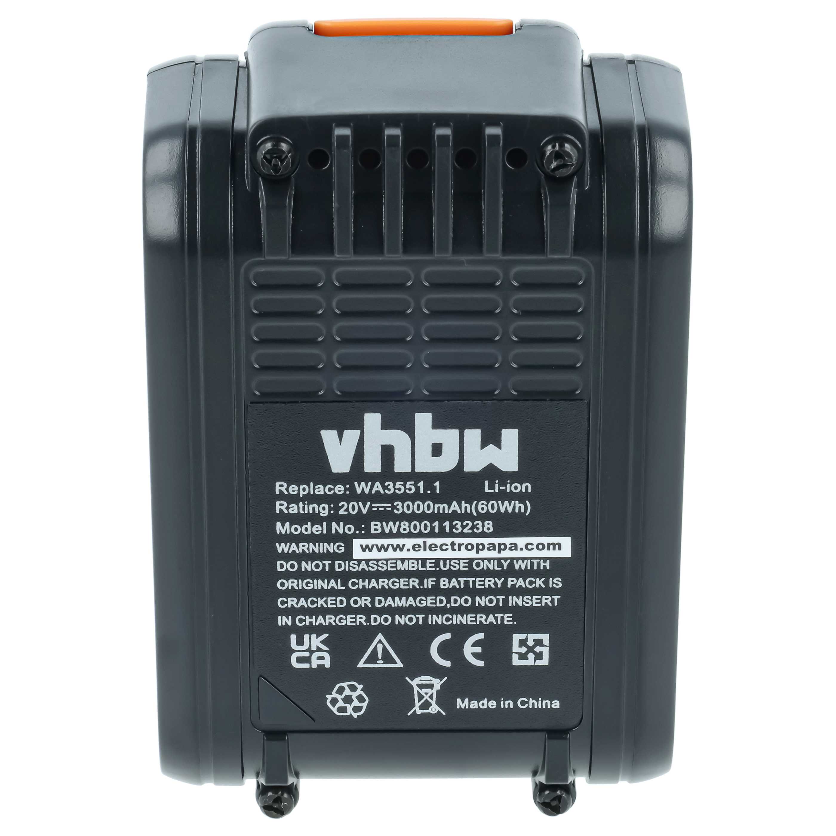 Batteria sostituisce Rockwell RW9351.1 per attrezzo - 3Ah 20V Li-Ion