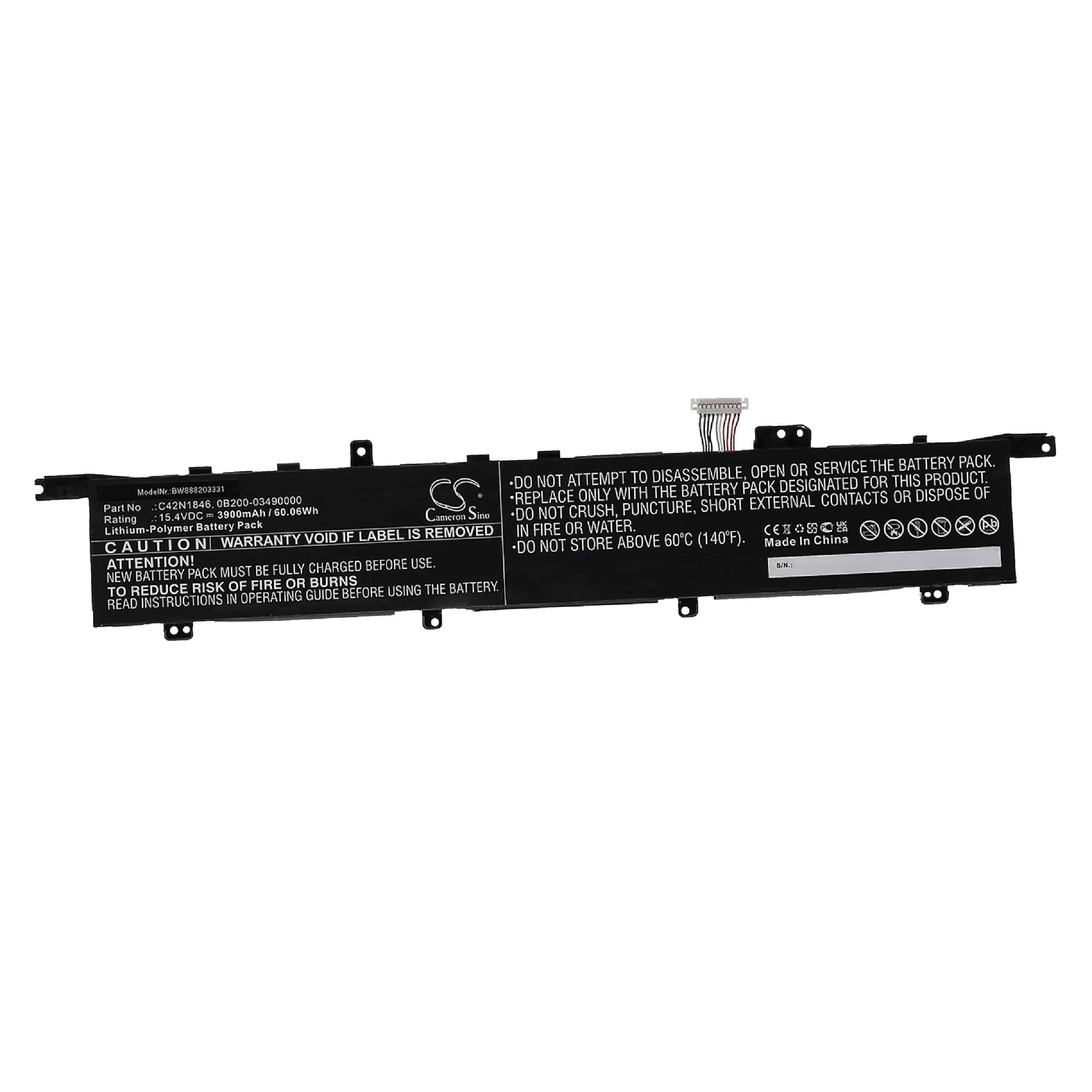 Akumulator do laptopa zamiennik Asus 0B200-03490000, C42N1846 - 3900 mAh 15,4 V LiPo