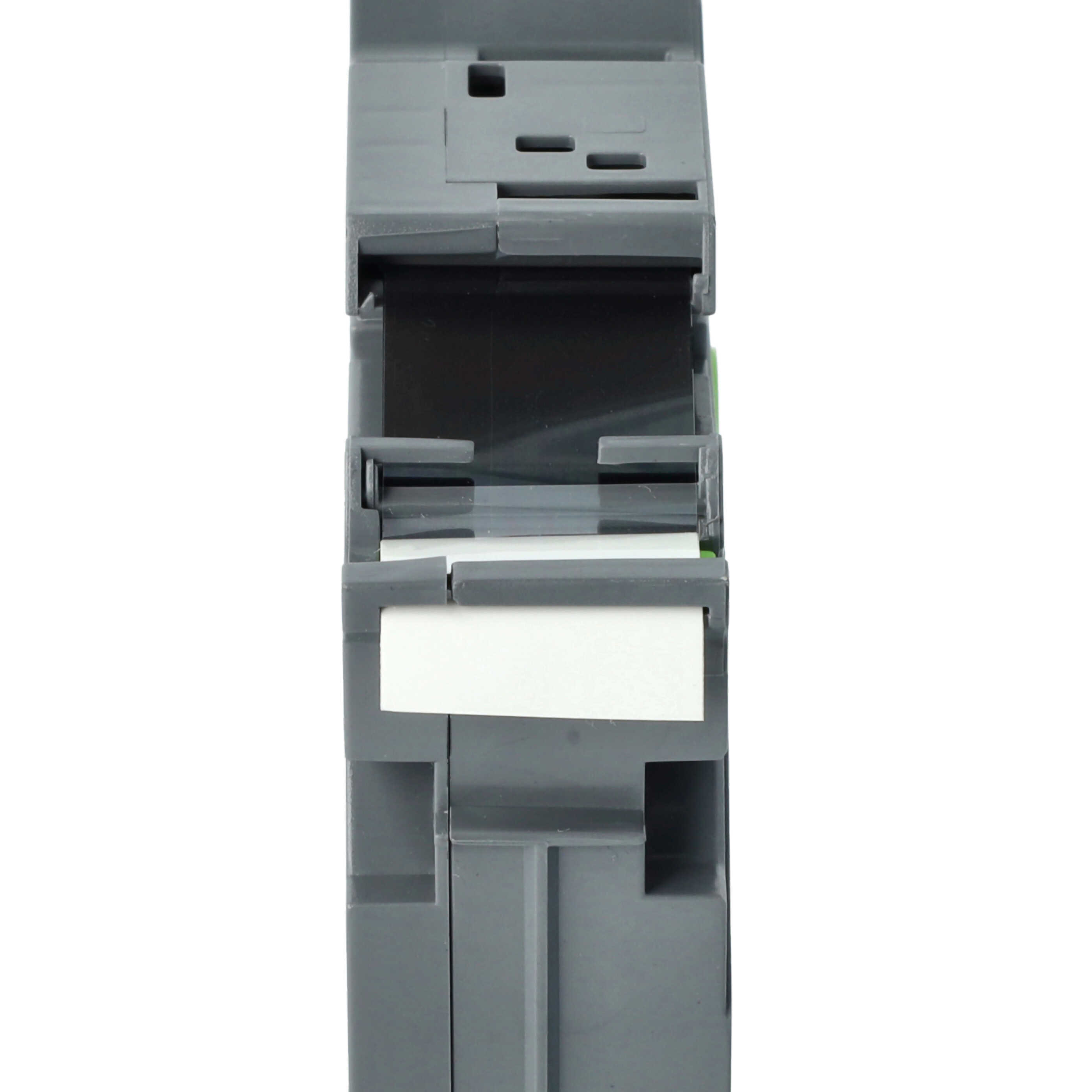 50x Label Tape replaces Brother TZE-241, TZ-241 - 18 mm Black to White