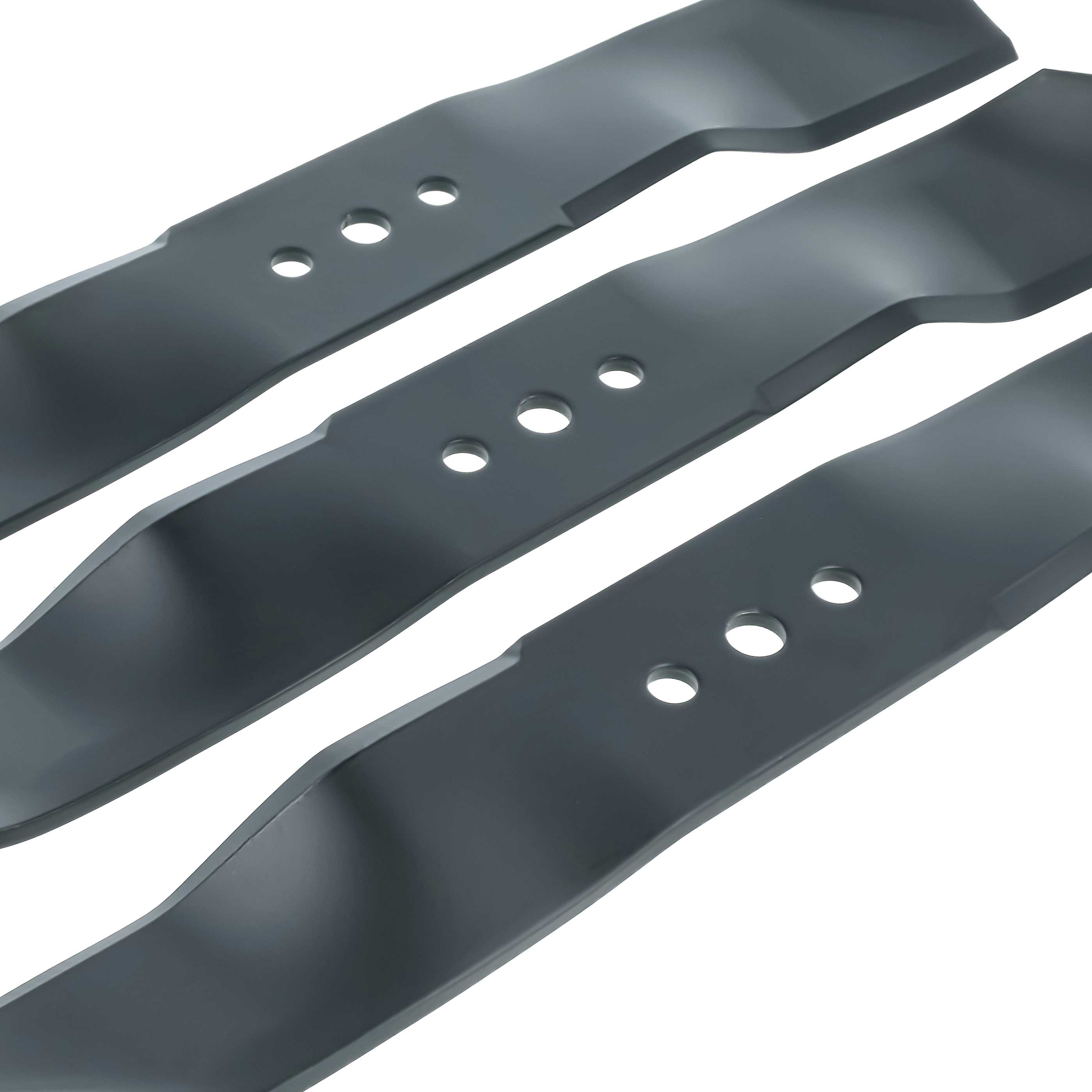 3x Lama per tagliaerba Husqvarna Rider R213, R214, R215, R216, R316, R318, R320 AWD - nero, acciaio rivestito