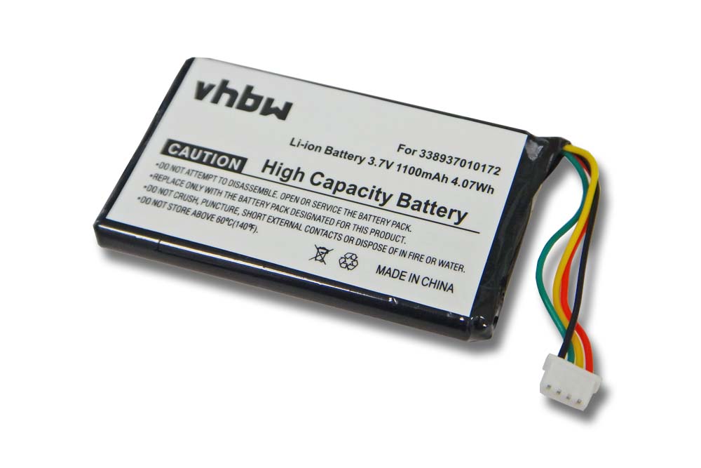 Batterie remplace Magellan 338937010172, T0052 pour navigation GPS - 1100mAh 3,7V Li-ion