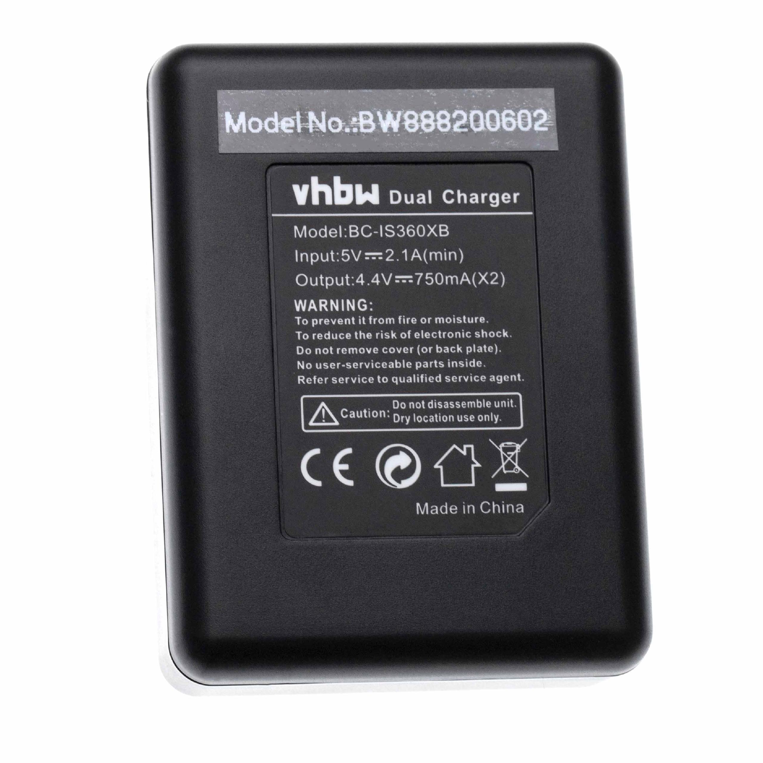 Battery Charger replaces Insta360 CINOXBC/A suitable for One X Camera etc. - 0.75 A, 4.4V V